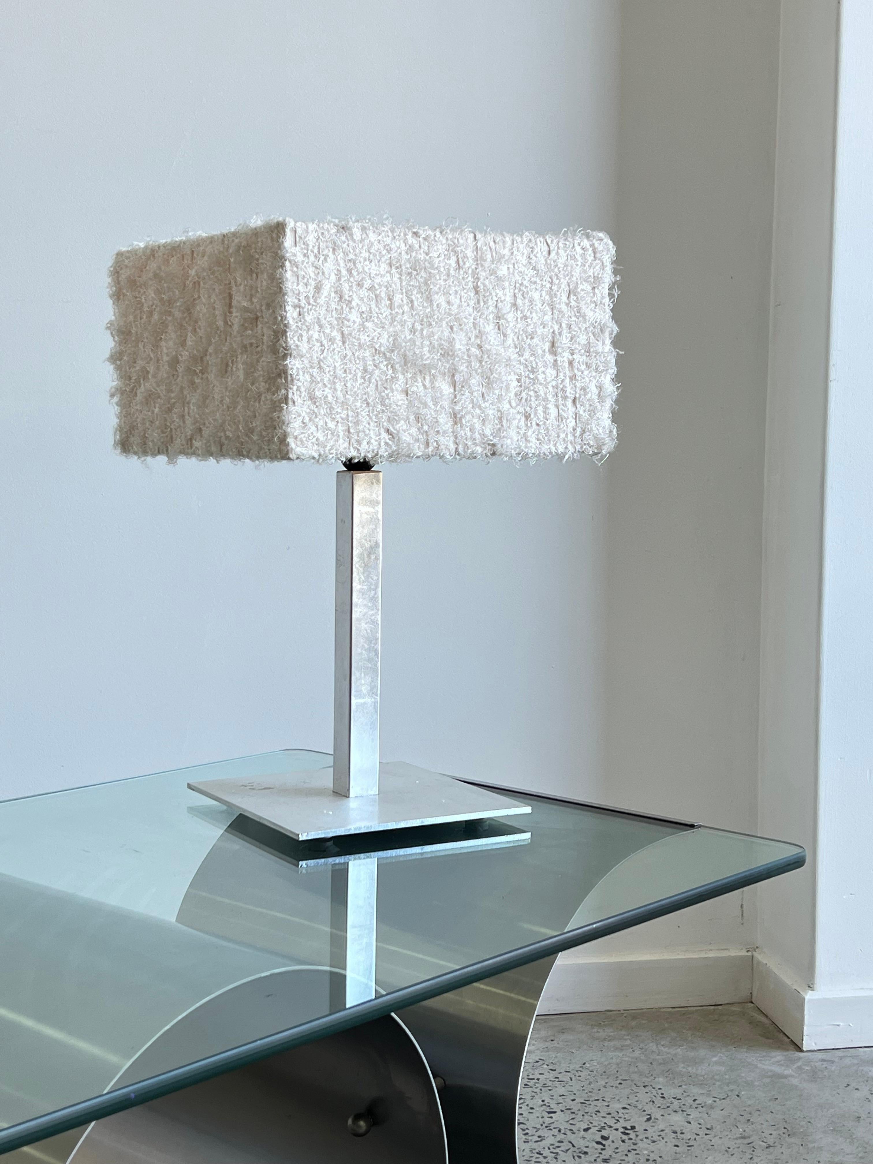 Italian Square Table Lamp 1980s In Good Condition For Sale In Byron Bay, NSW