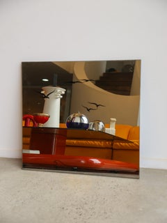 Italian Square Wall Mirror 1970s