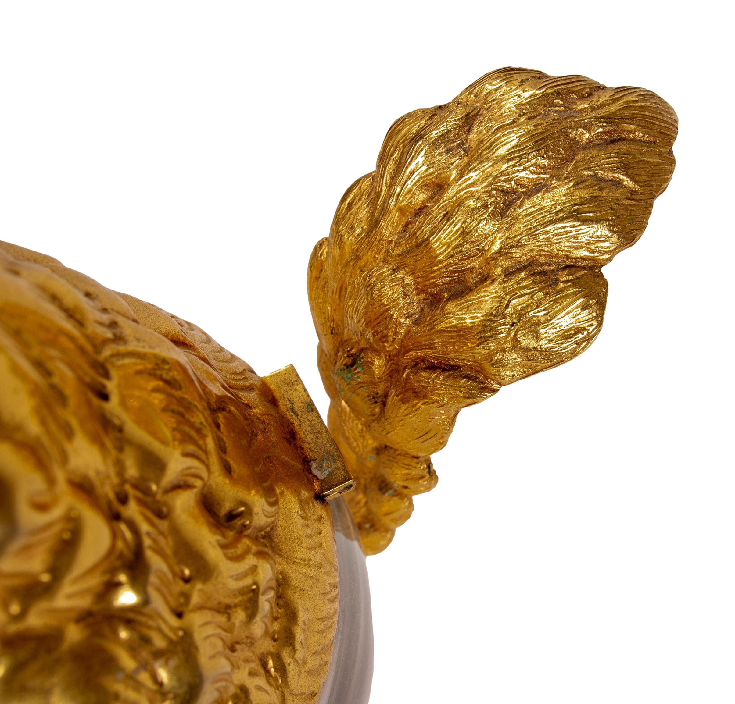 Italienische Eichhörnchen-Schachtel aus vergoldetem Metall, signiert auf der Innenseite im Angebot 10