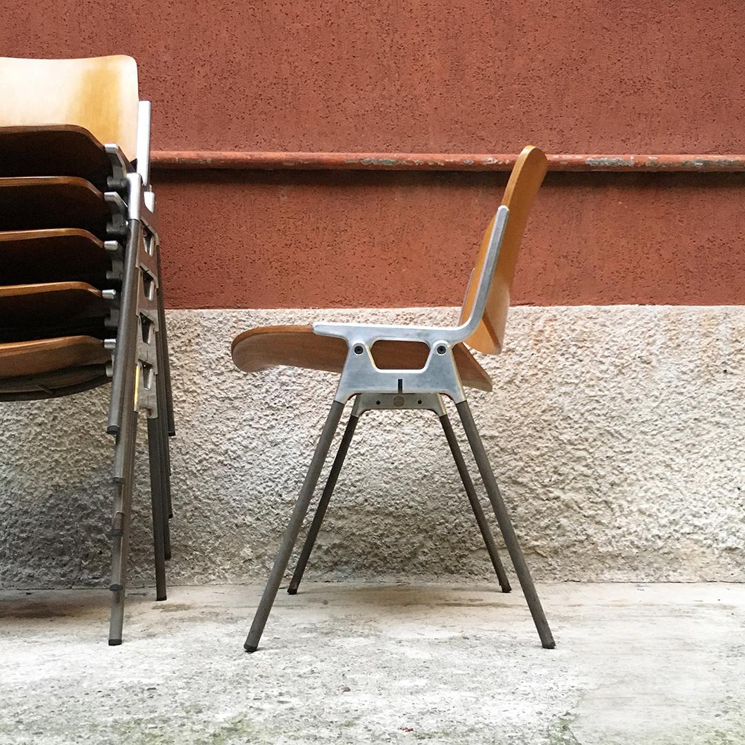 Metal Italian Stackable Italian Chairs DSC by G. Piretti for Anonima Castelli, 1965