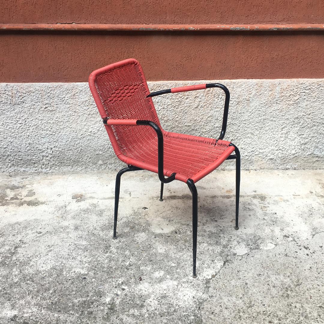 Italian Stackable Outdoor Chairs in Coloured Scooby, 1960s 5