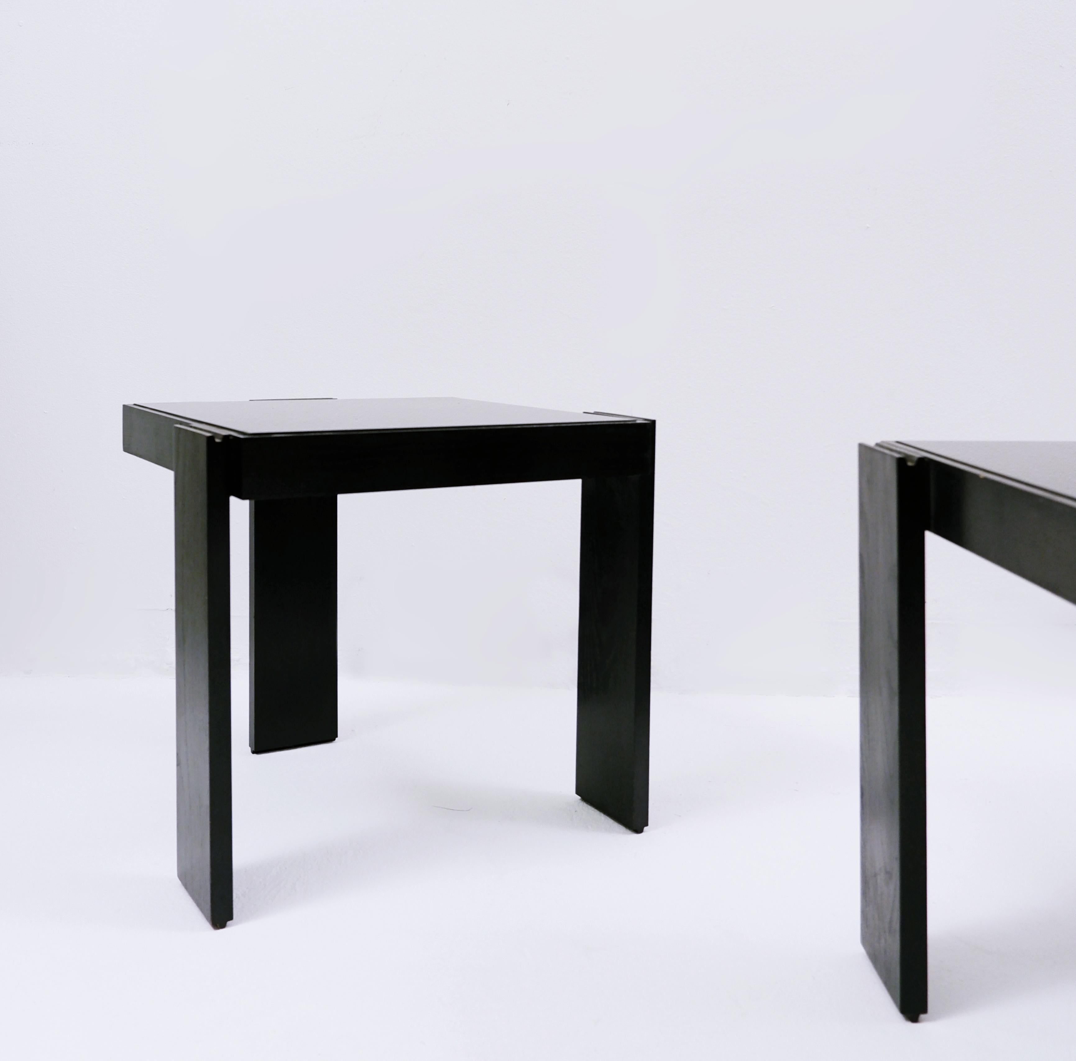 Italian Stackable Side Tables by Porada Arredi, Set of 8, 1970s 1