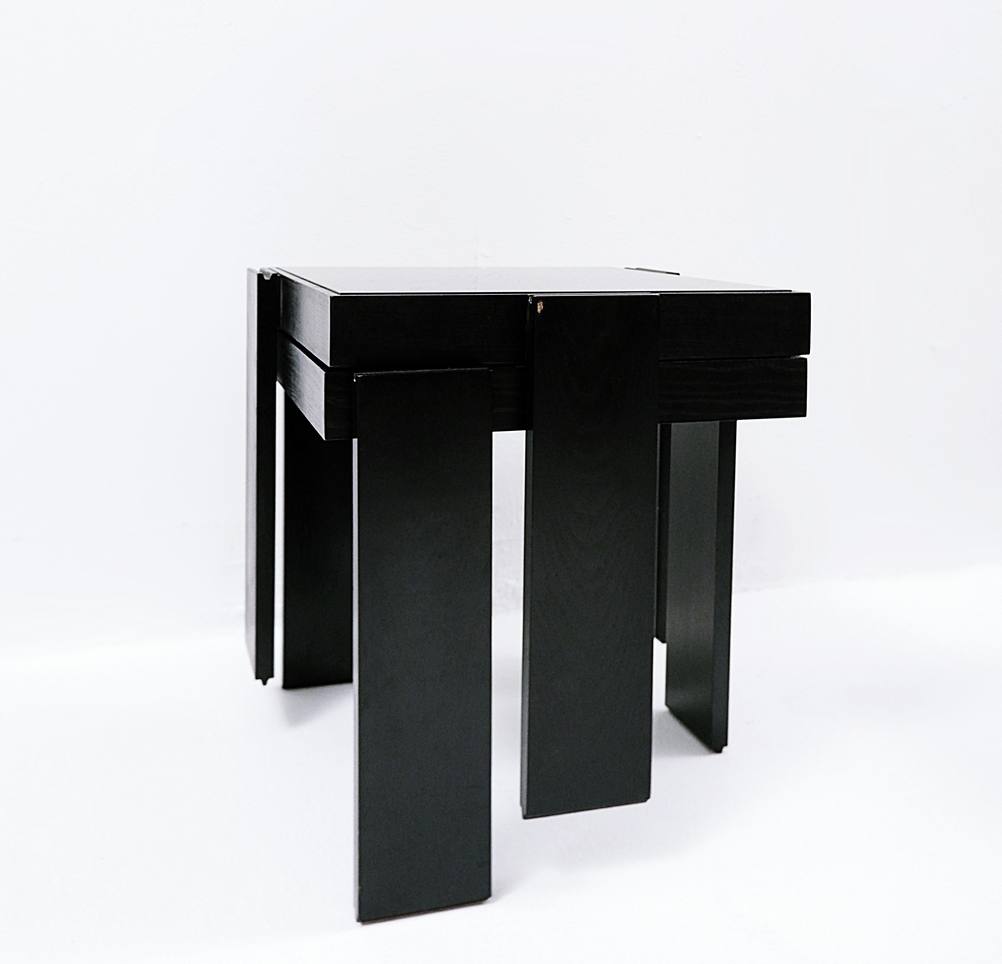 Italian Stackable Side Tables by Porada Arredi, Set of 8, 1970s 3