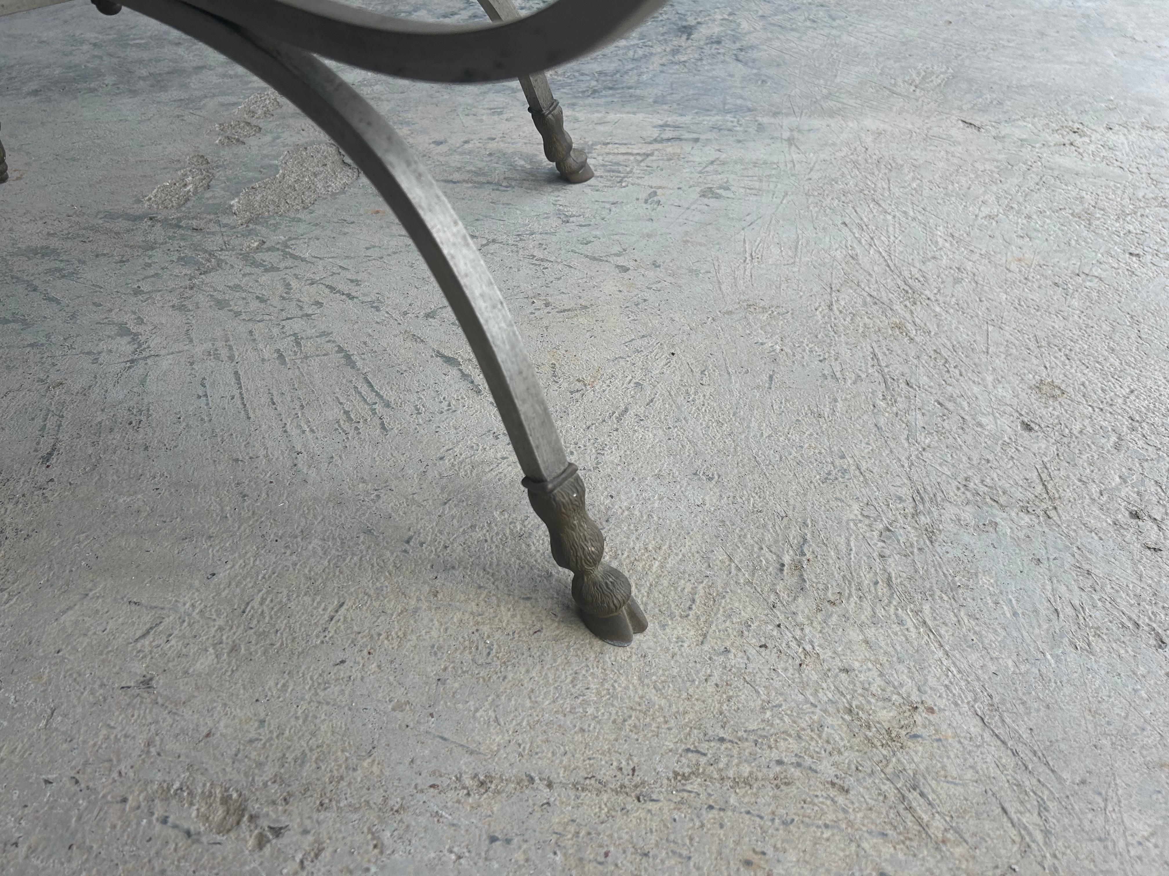 Italian Stainless Steel And Brass Coffee Table For Sale 5