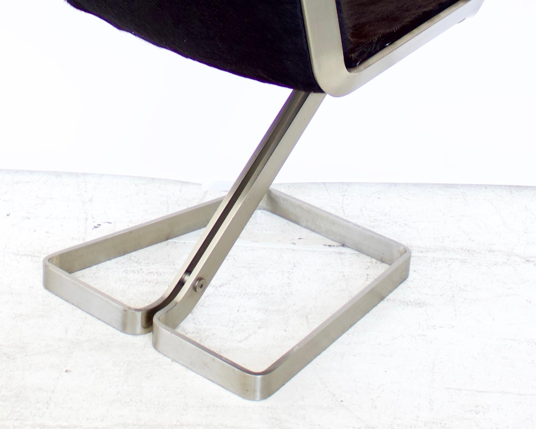 Silla de escritorio italiana de acero inoxidable de Forma Nova, hacia 1970 en venta 3