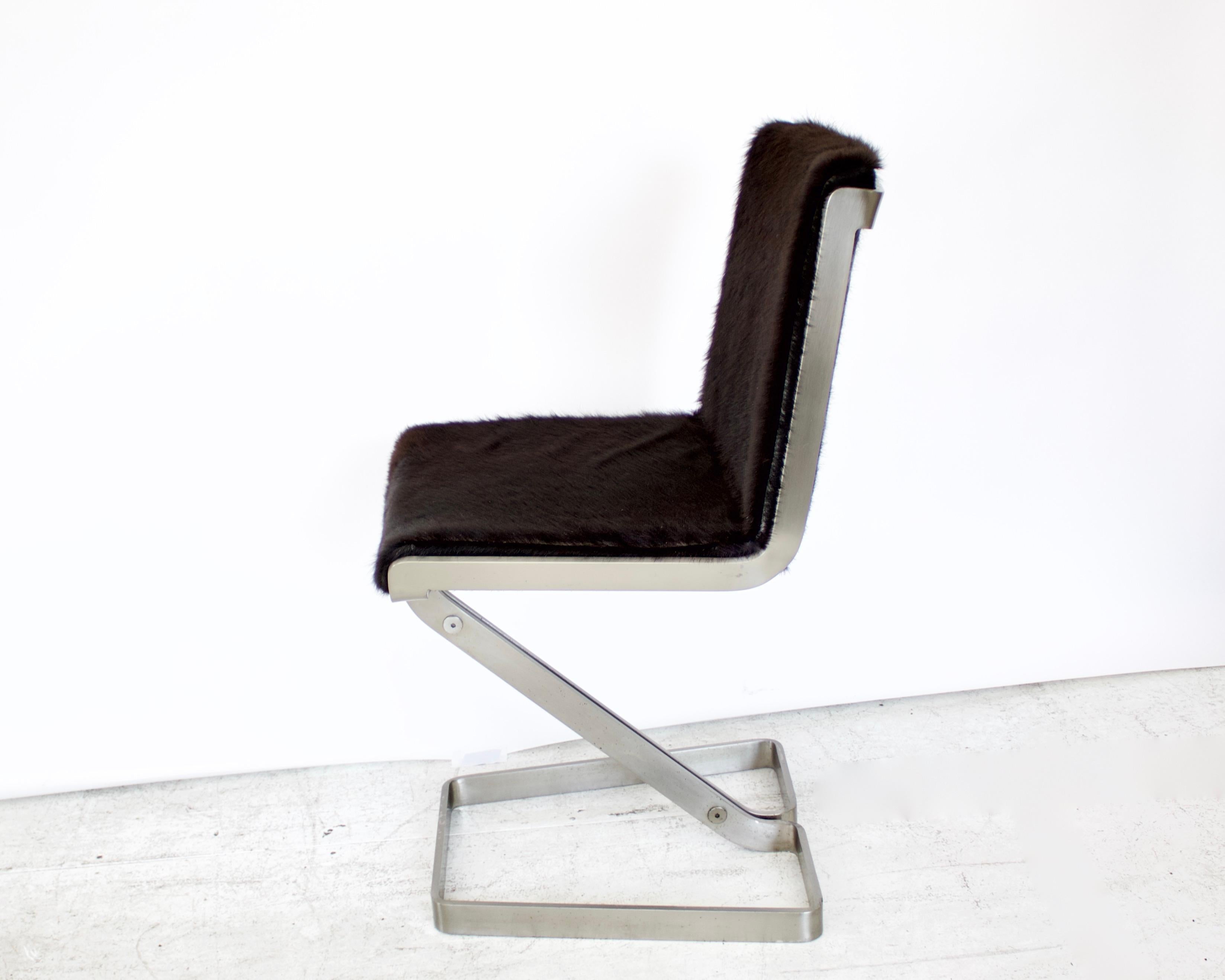 Italian Stainless Steel Desk Chair by Forma Nova, circa 1970 For Sale 1