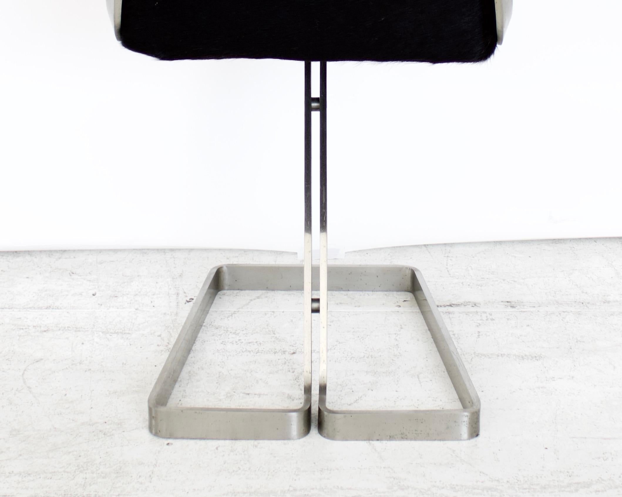 Italian Stainless Steel Desk Chair by Forma Nova For Sale 4