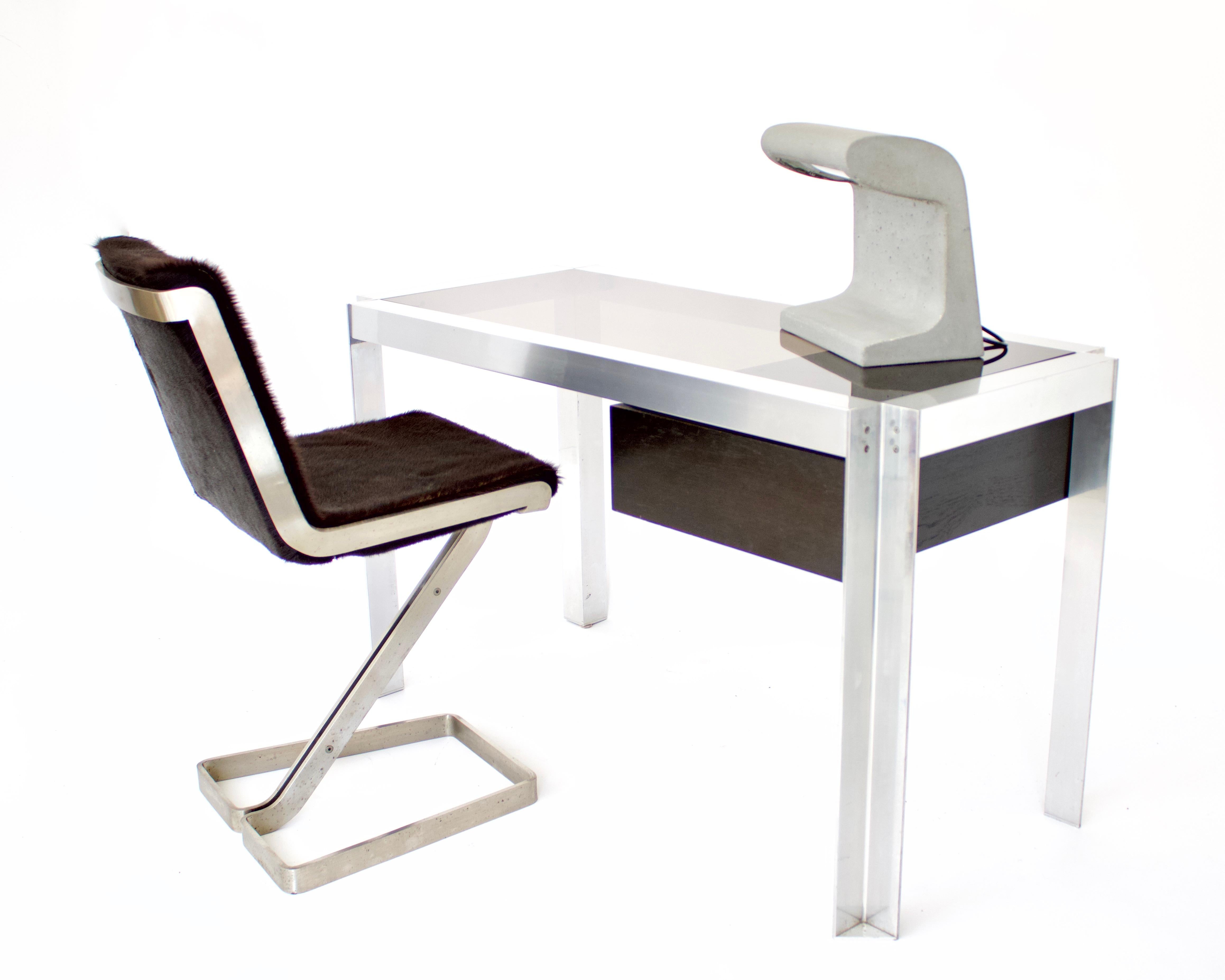 Italian Stainless Steel Desk Chair by Forma Nova For Sale 5