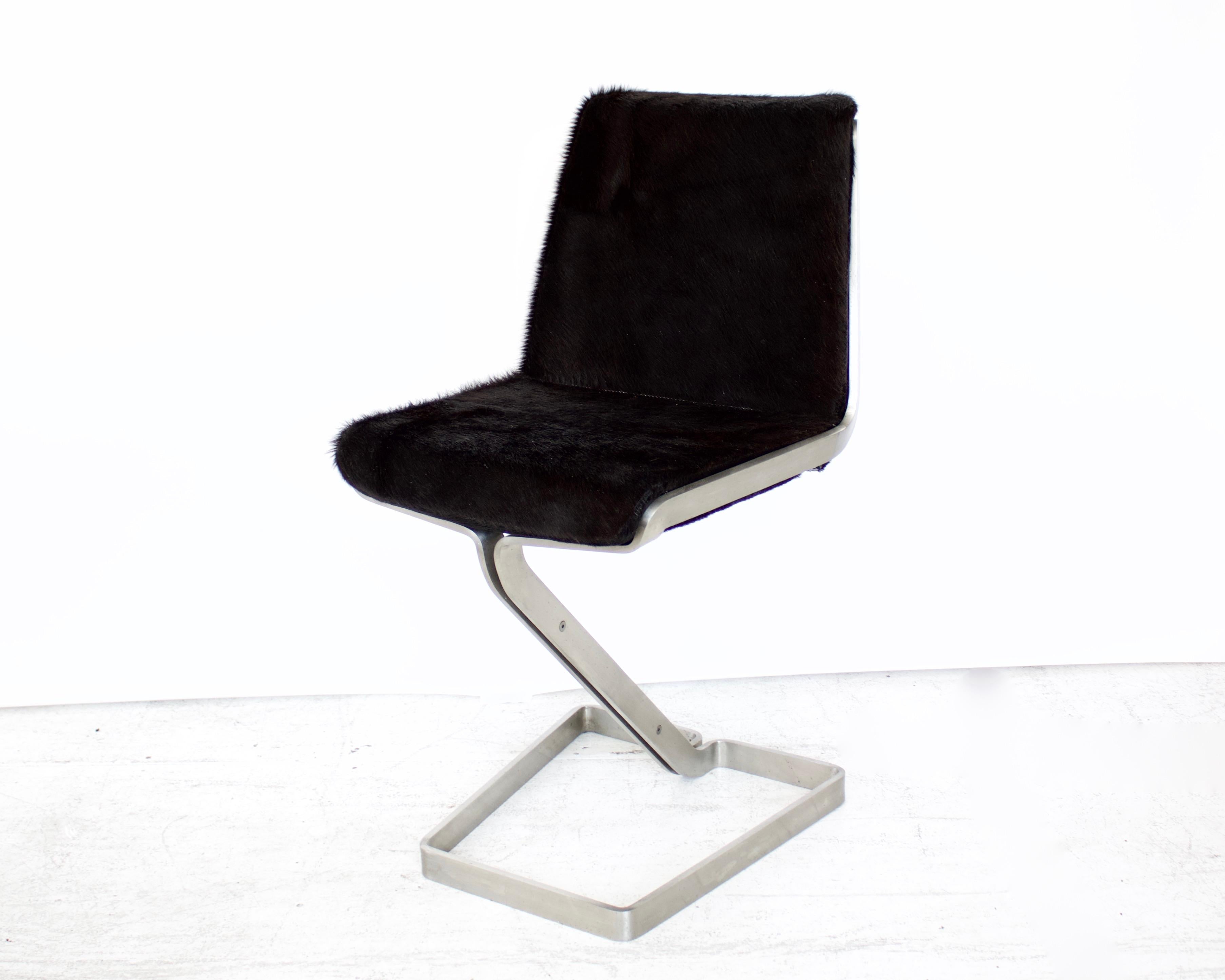 Italian Stainless Steel Desk Chair by Forma Nova For Sale 1