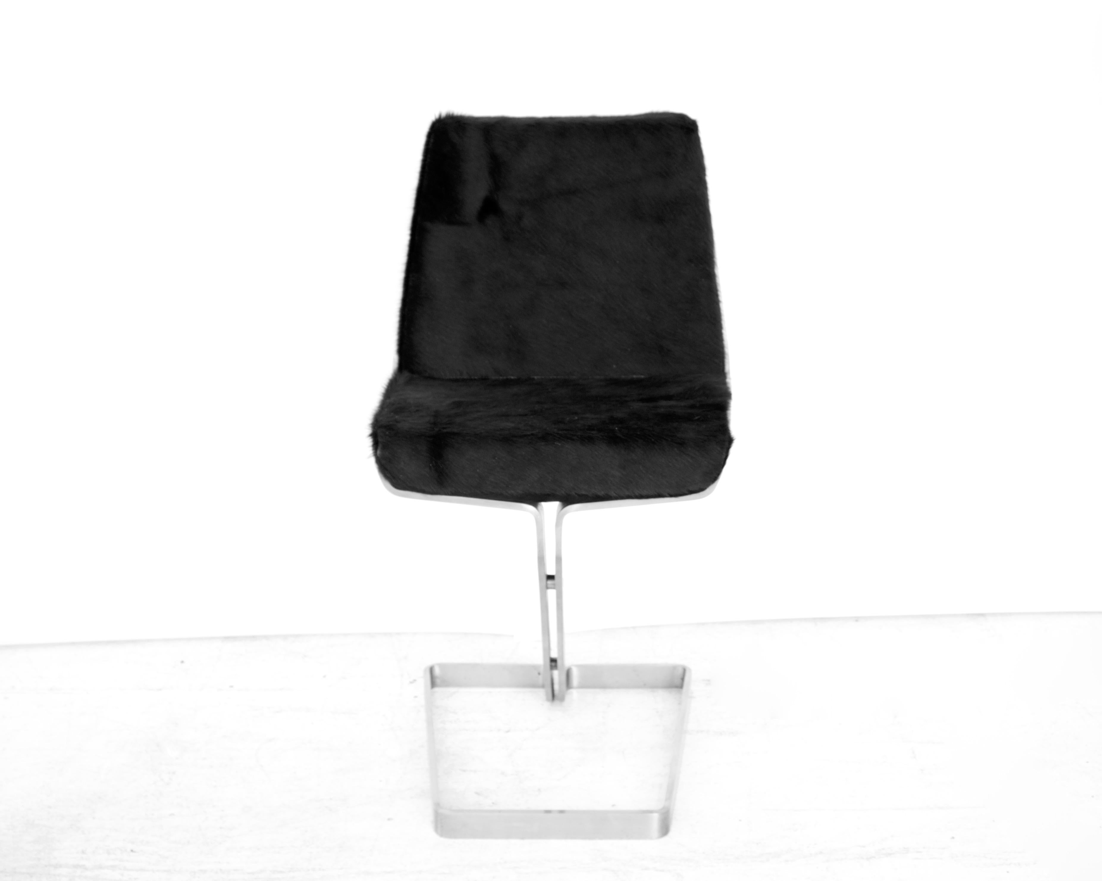 Italian Stainless Steel Desk Chair by Forma Nova For Sale 2