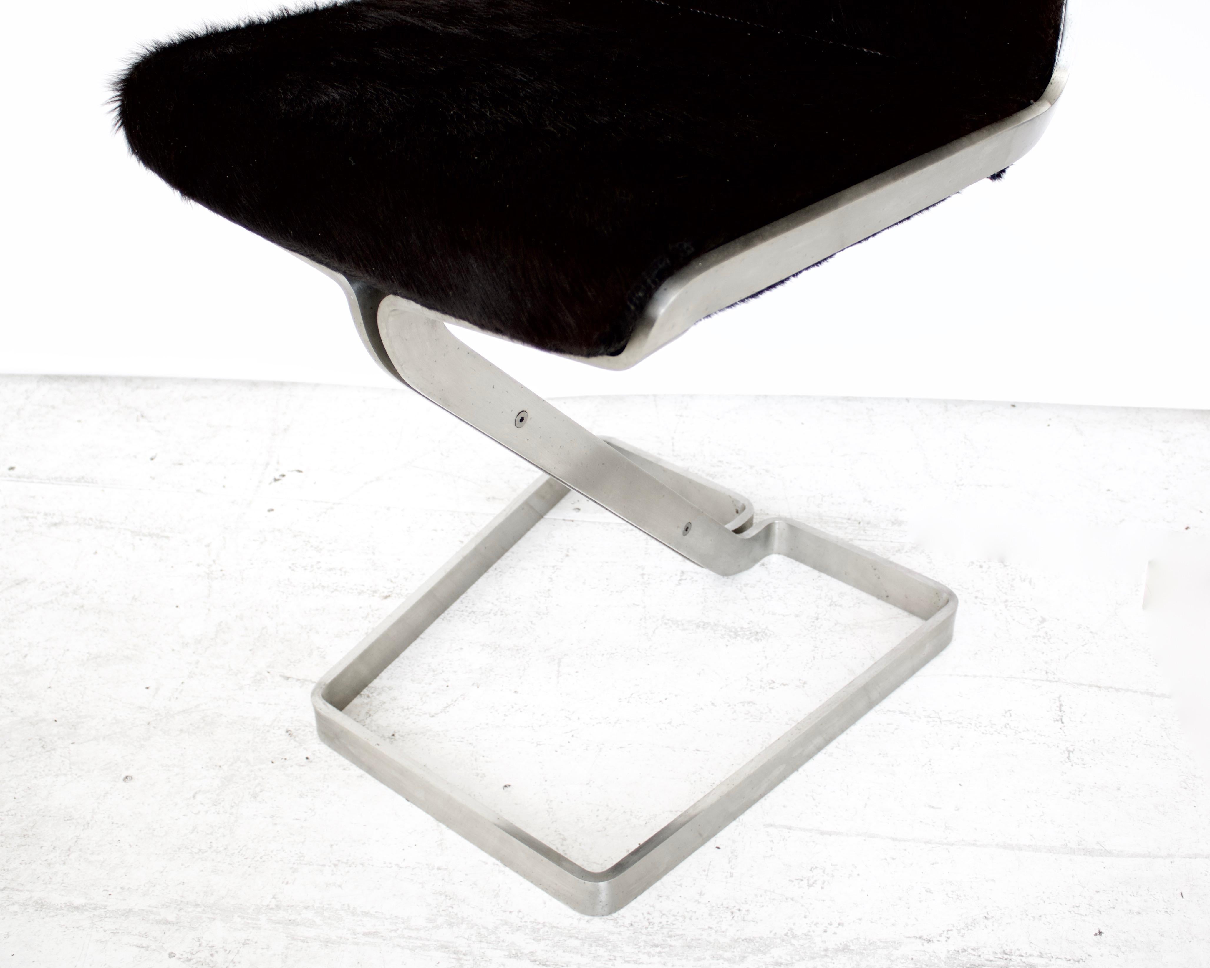 Italian Stainless Steel Desk Chair by Forma Nova For Sale 3