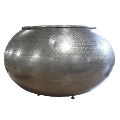 Italian Stainless Steel Etched Vessel