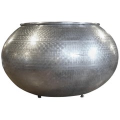 Recipiente italiano de acero inoxidable grabado