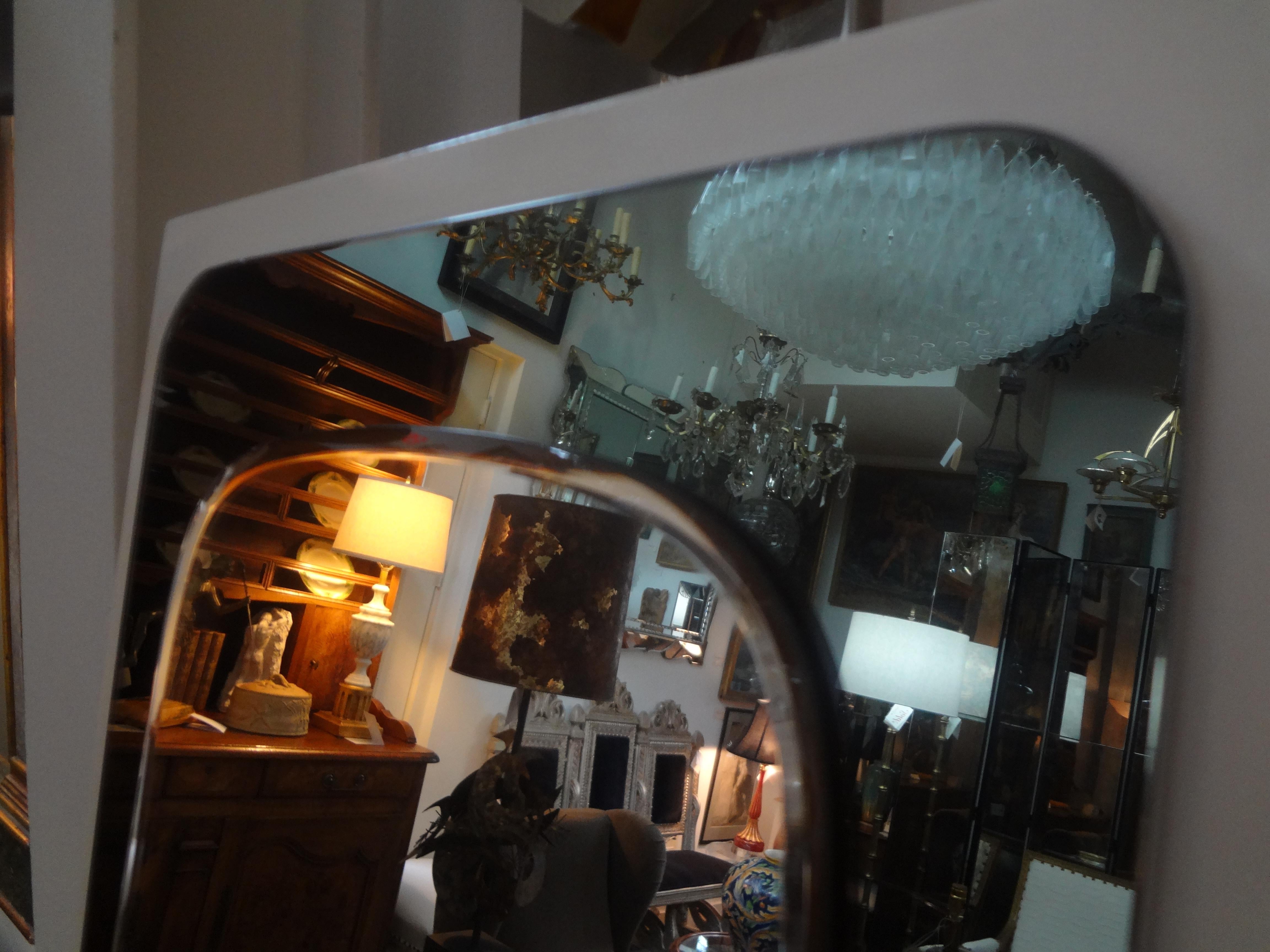 Italian Standing Mirror on Marble Base Inspired by Fontana Arte For Sale 7