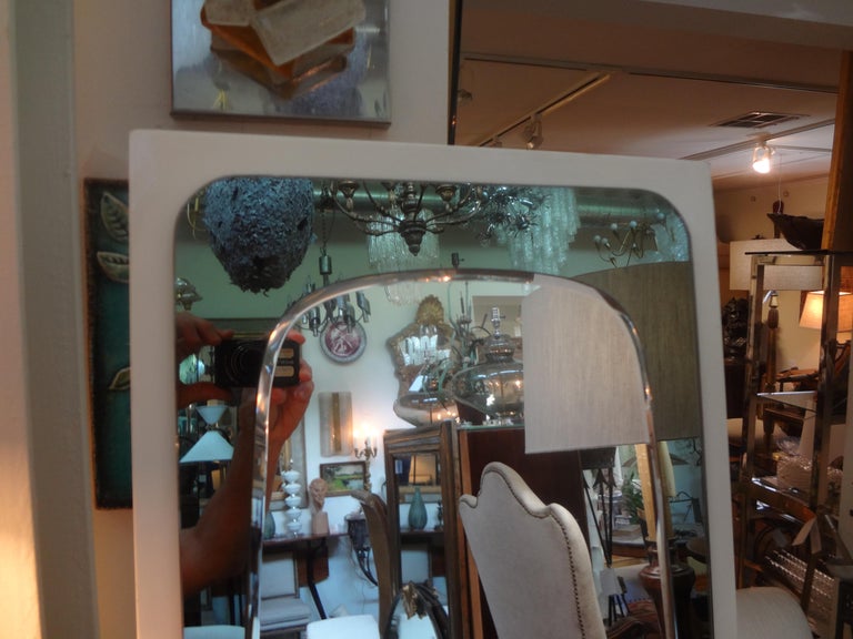 Italian Standing Mirror on Marble Base Inspired by Fontana Arte For