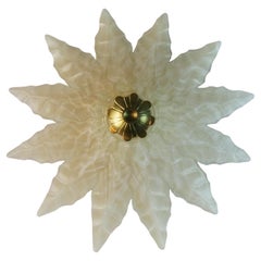 Italian Star Glass Three Light Flushmount