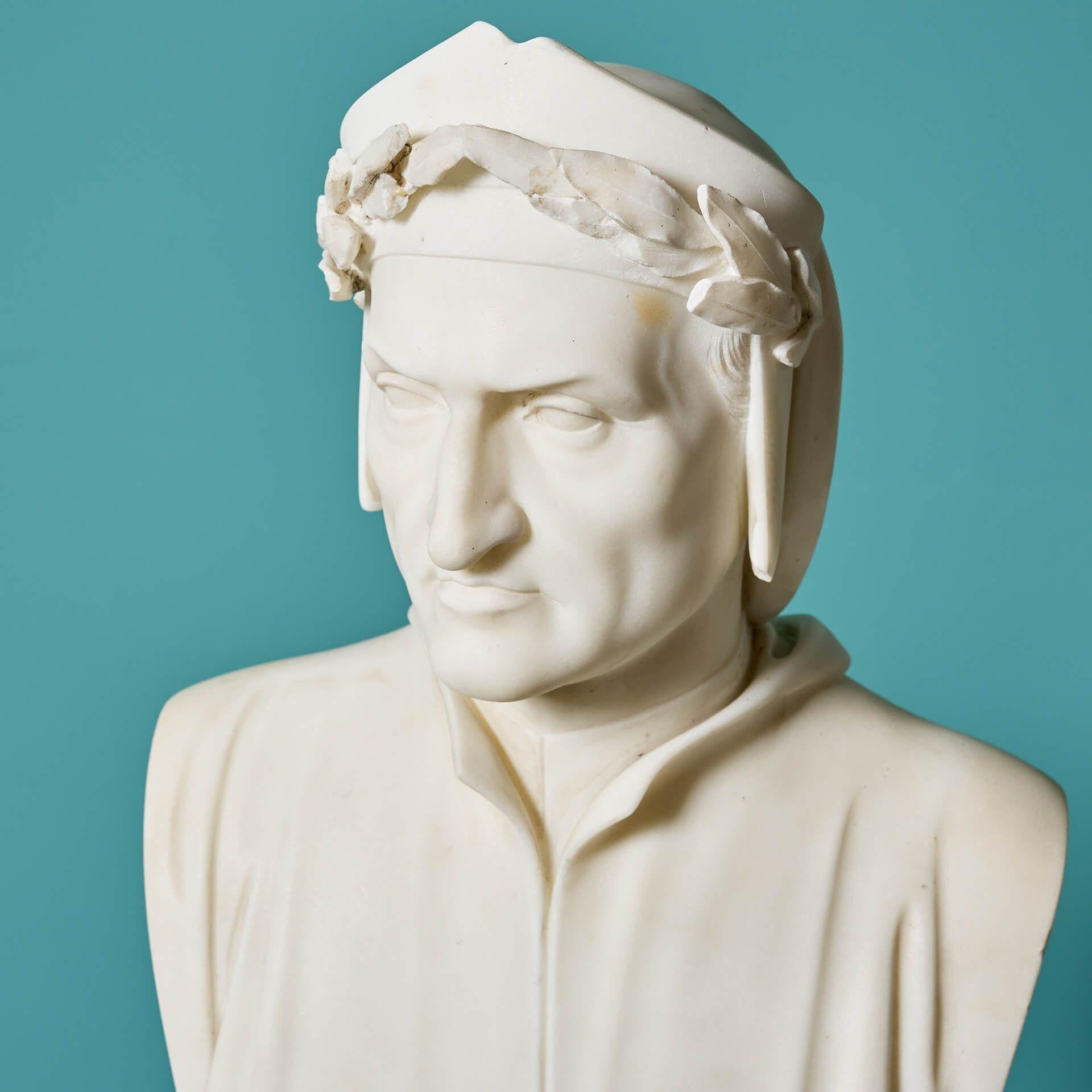 Italienische Bildhauermarmorbüste der Dante-Büste (Renaissance) im Angebot