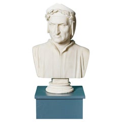 Antique Italian Statuary Marble Bust of Dante