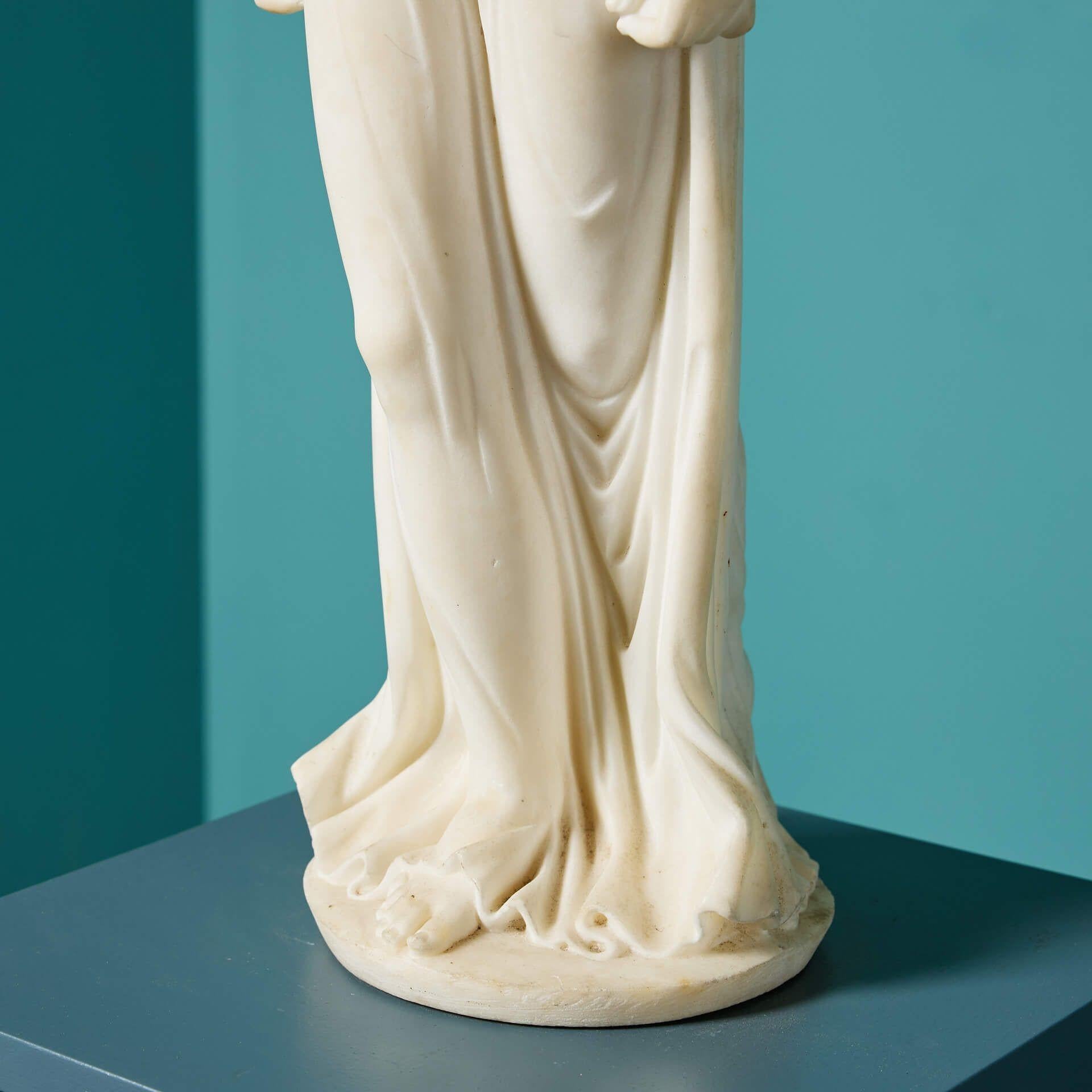 Italiano Statuario italiano Scultura in marmo di una fanciulla neoclassica in vendita