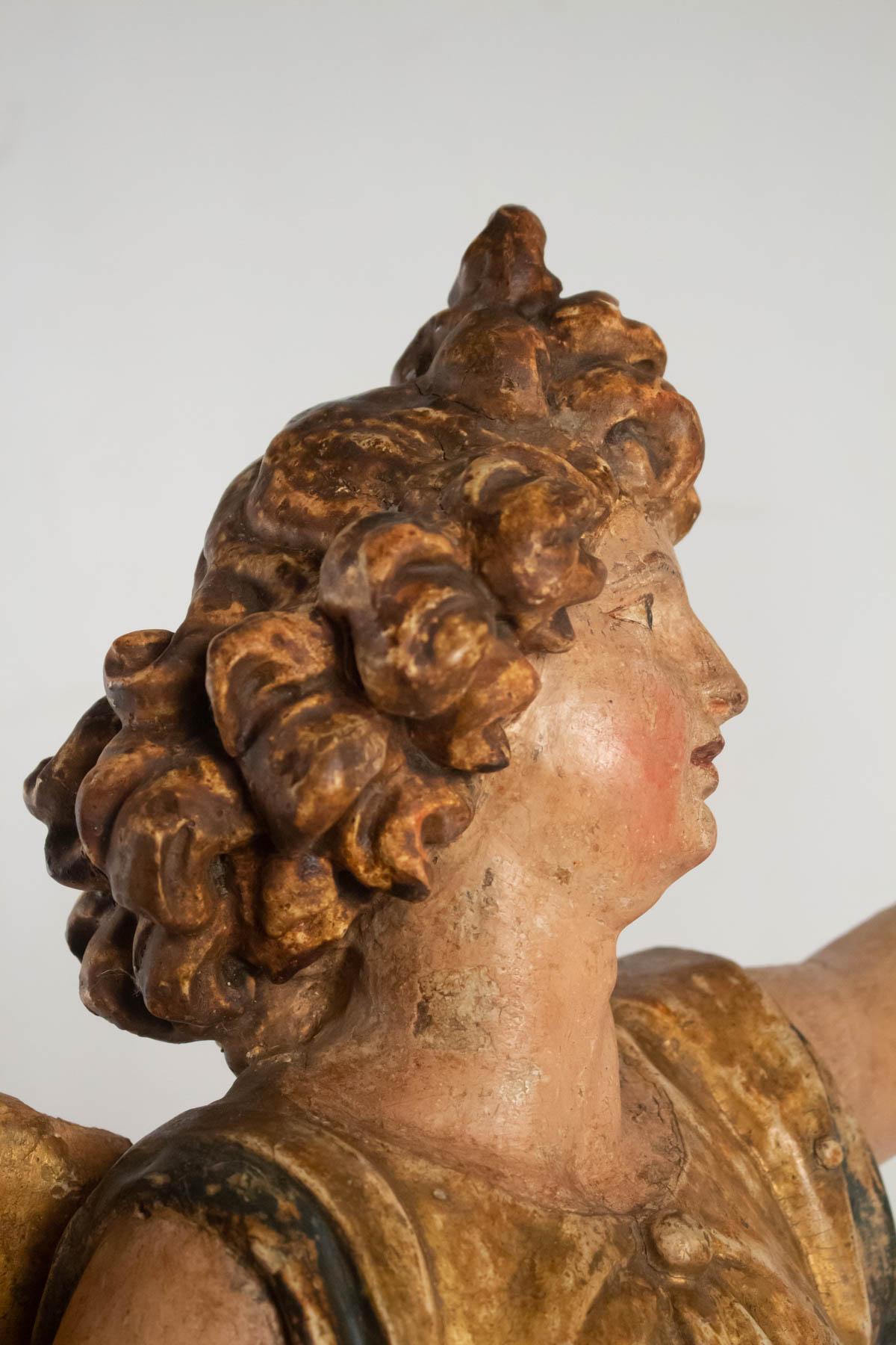 Carved Italian Statue, 17th Century For Sale