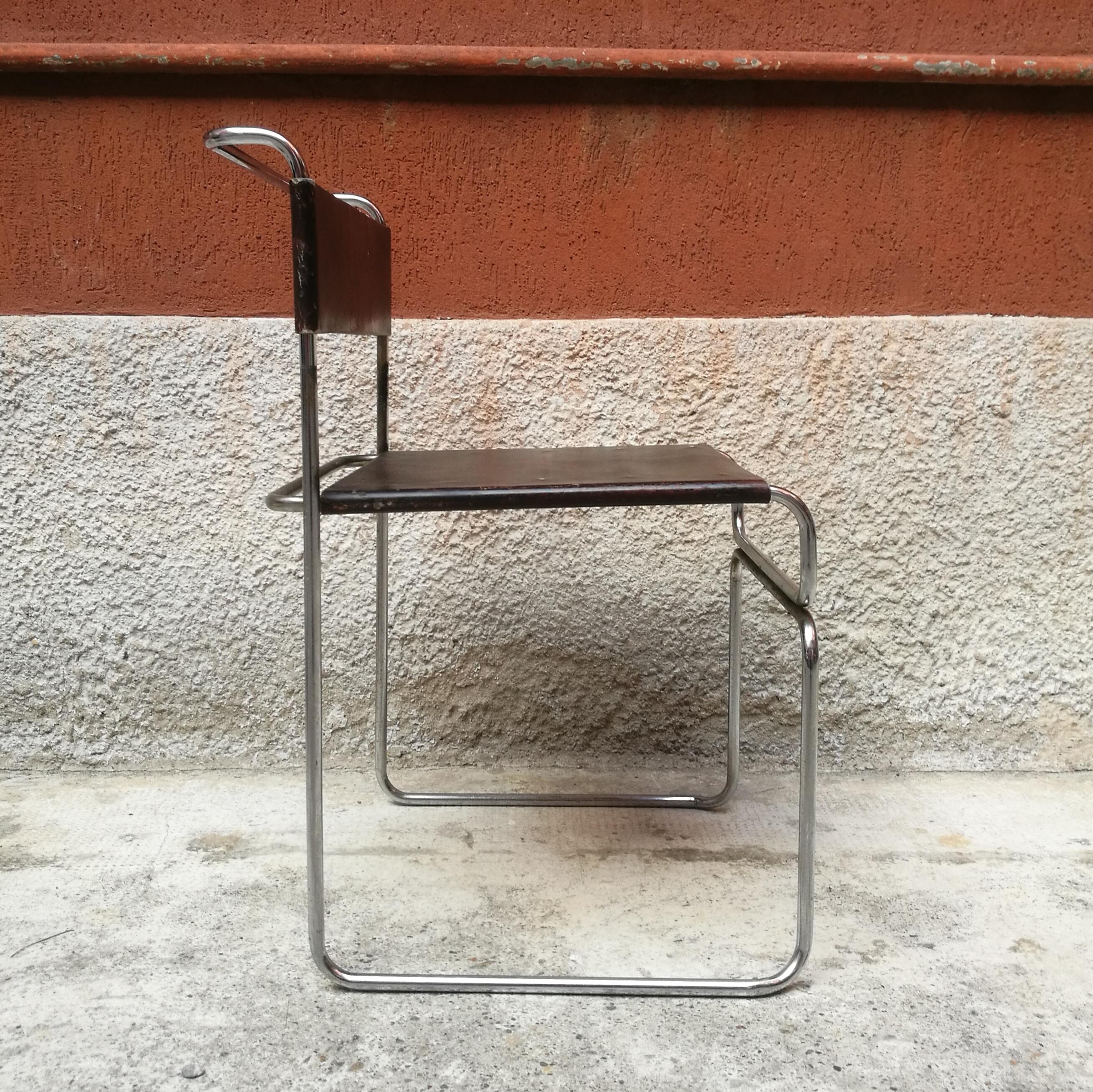 Mid-Century Modern Italian steel and leather Libellula chair by Giuseppe Carini for Planula, 1970
