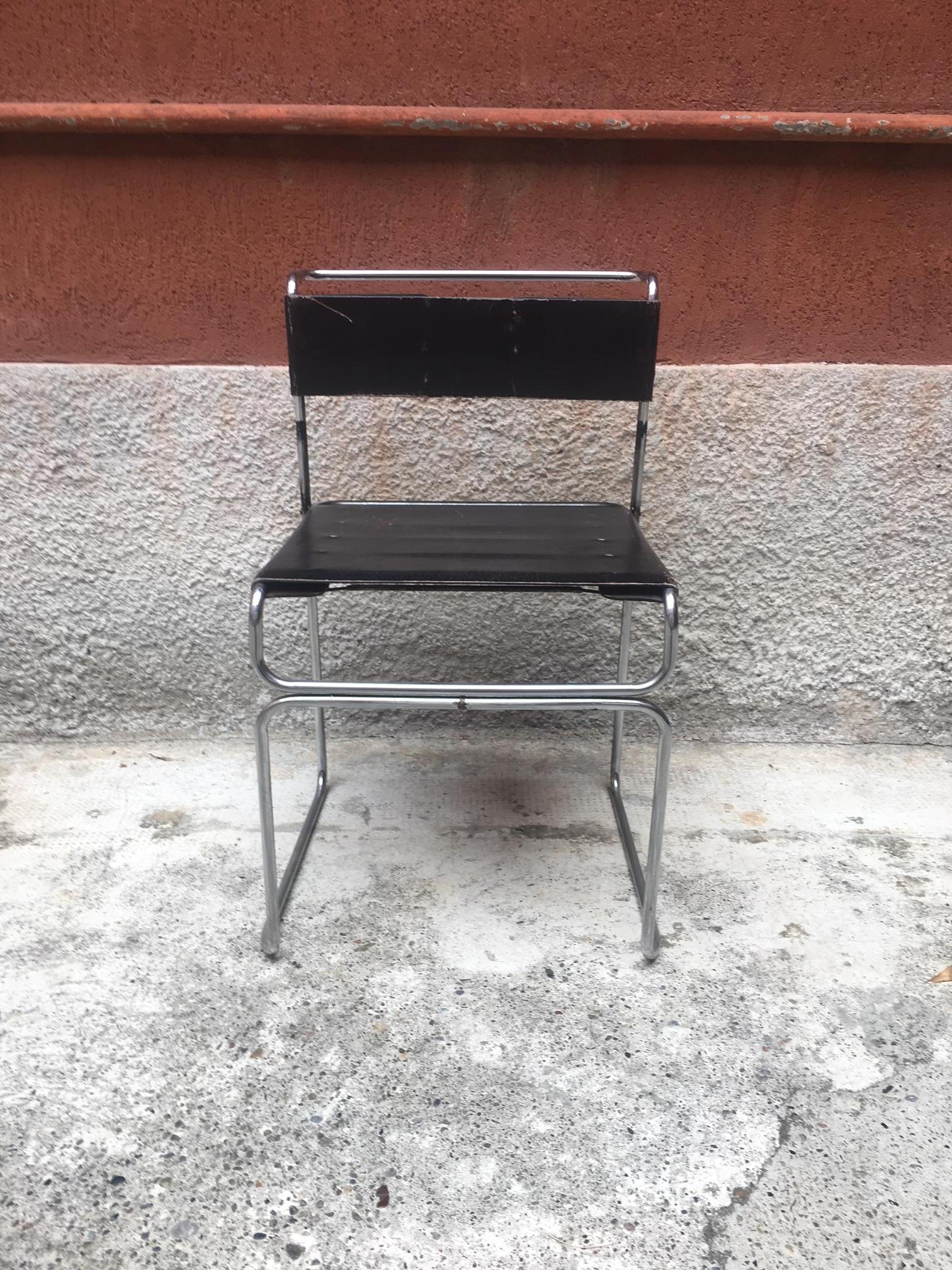 Italian steel and leather Libellula chair by Giuseppe Carini for Planula, 1970 In Good Condition In MIlano, IT