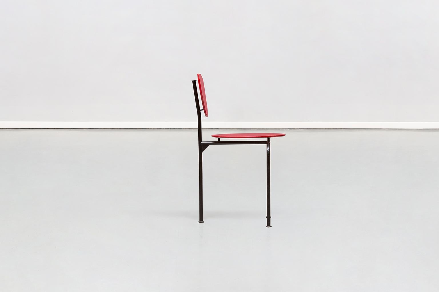 Post-Modern Italian Steel and MDF Alien Chair by Carlo and Gianni Forcolini for Alias, 1982