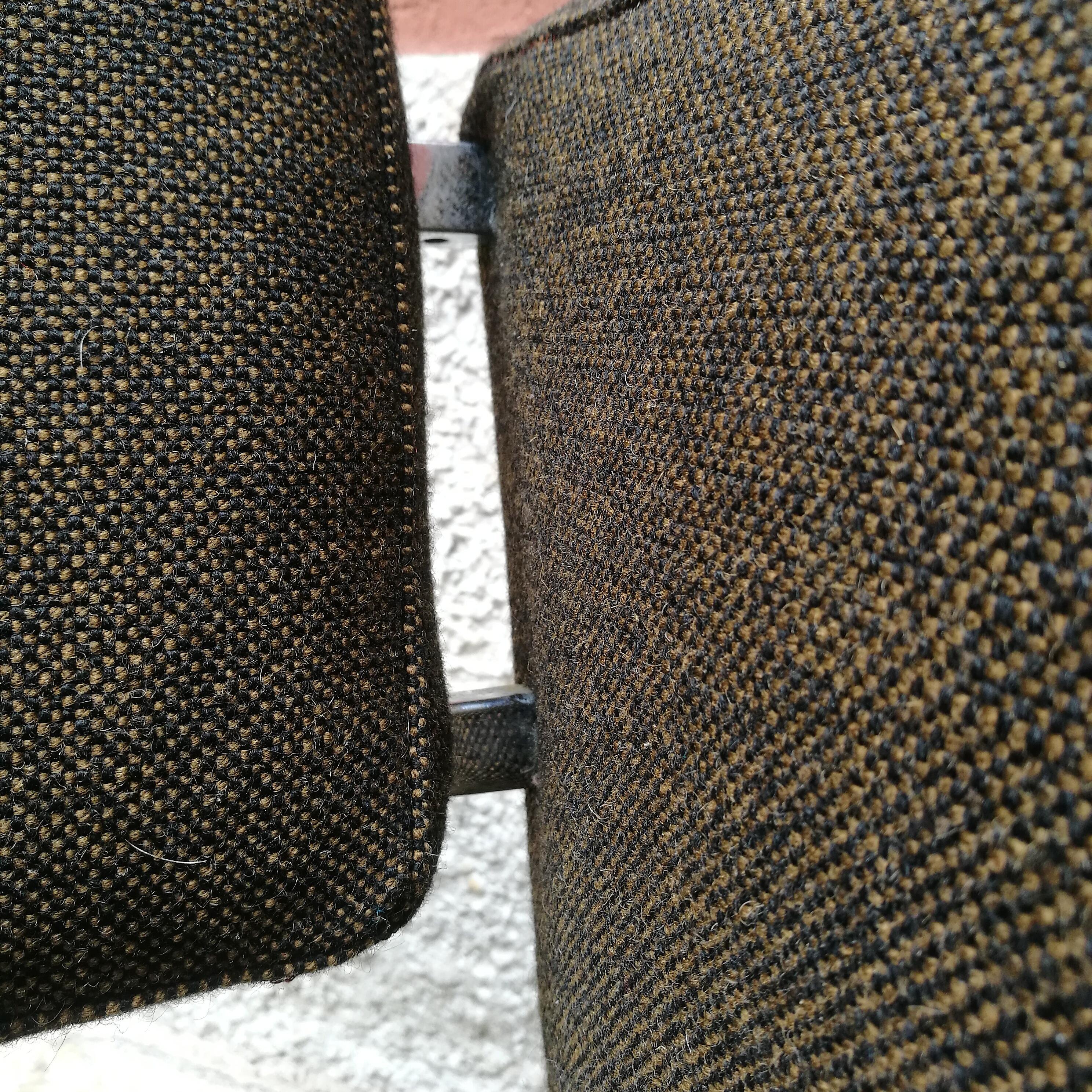 Italian Steel and Original Fabric Armchairs, 1960s For Sale 3