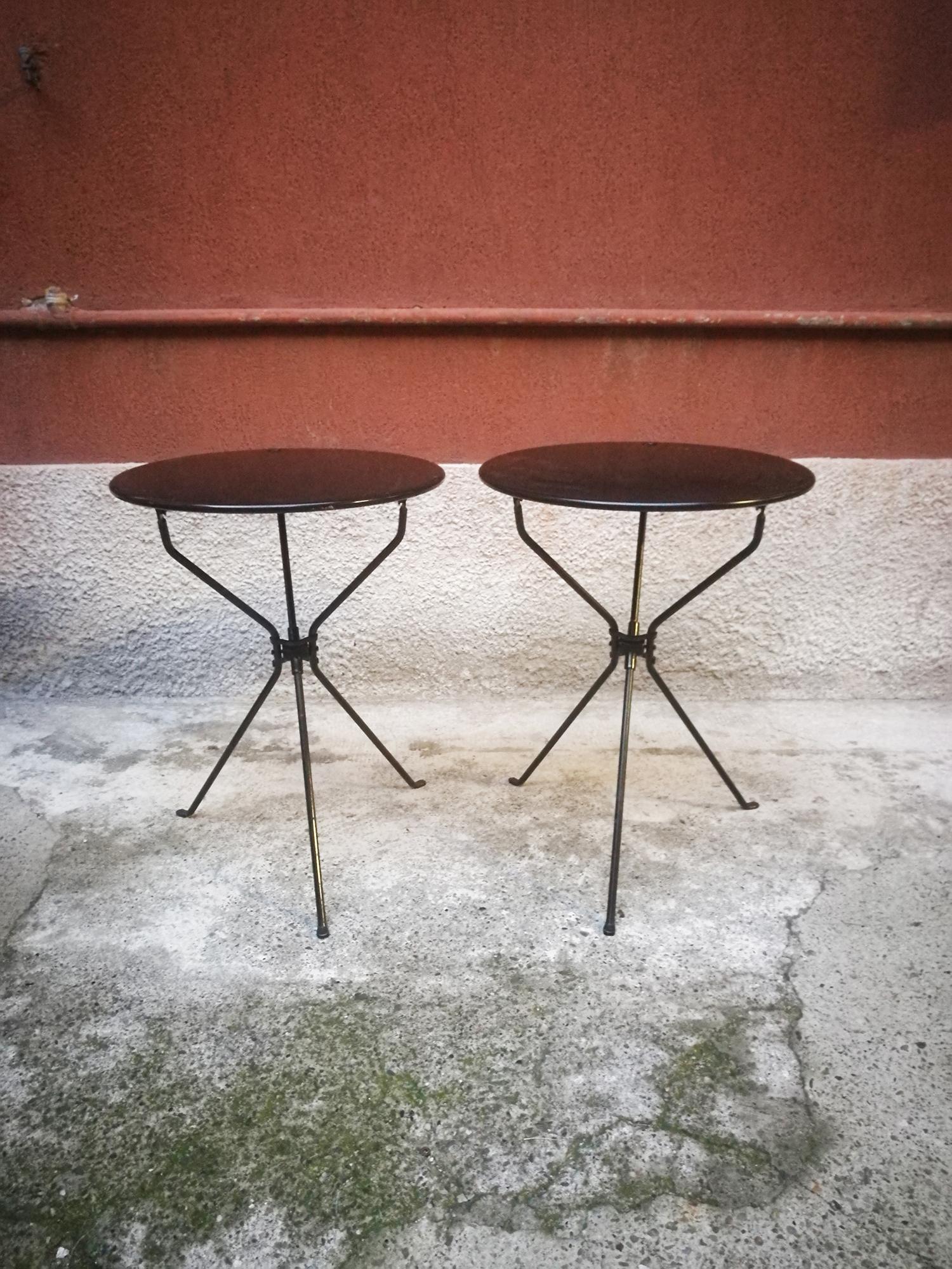 Italian Steel Folding Tables Cumano by Achille Castiglioni for Zanotta, 1978 In Good Condition In MIlano, IT