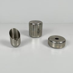 Italian steel smoking set by Ezio Didone for Valenti, 1970s