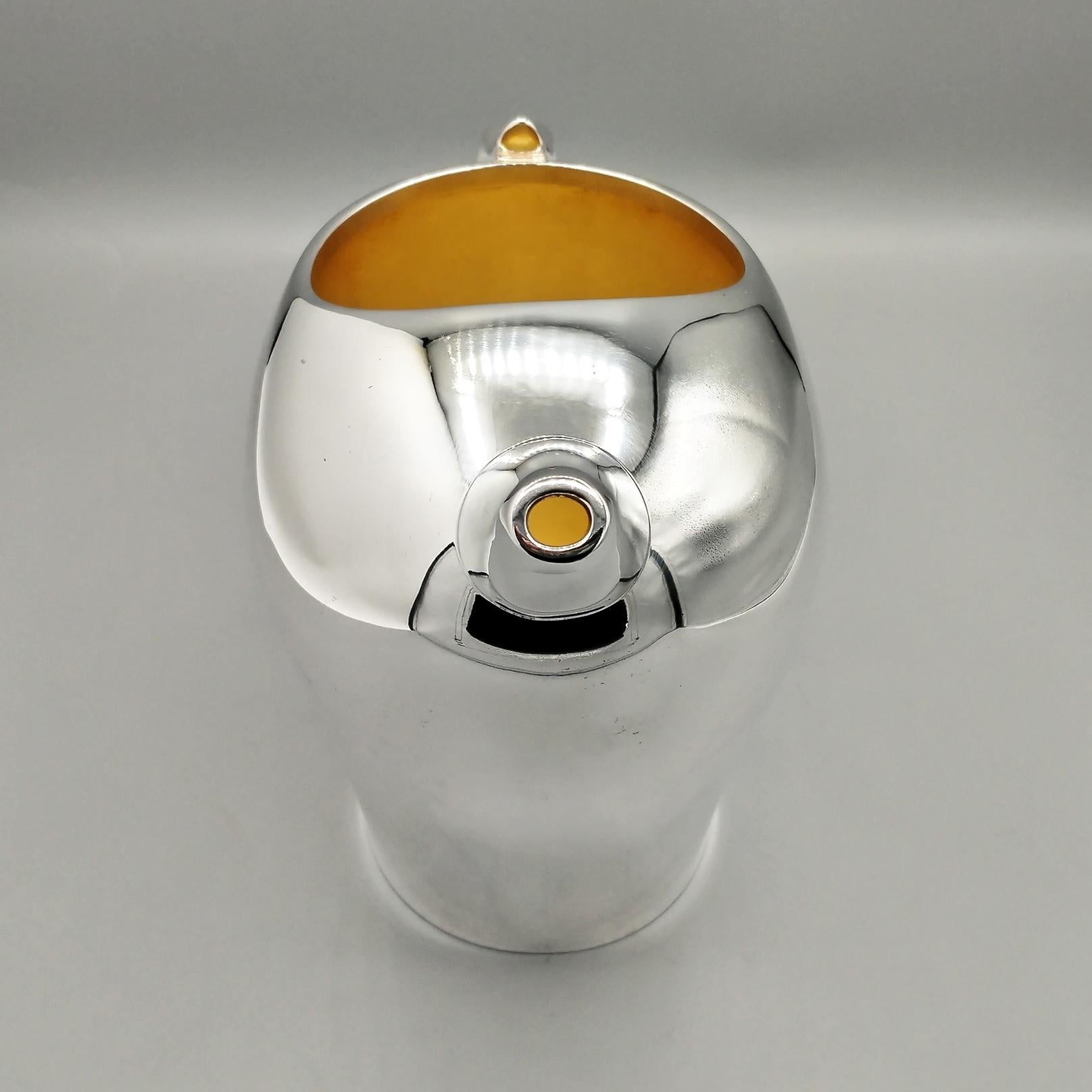Sterling Silver Italian Sterlig Silver Art Deco' style Jug by POMELLATO For Sale