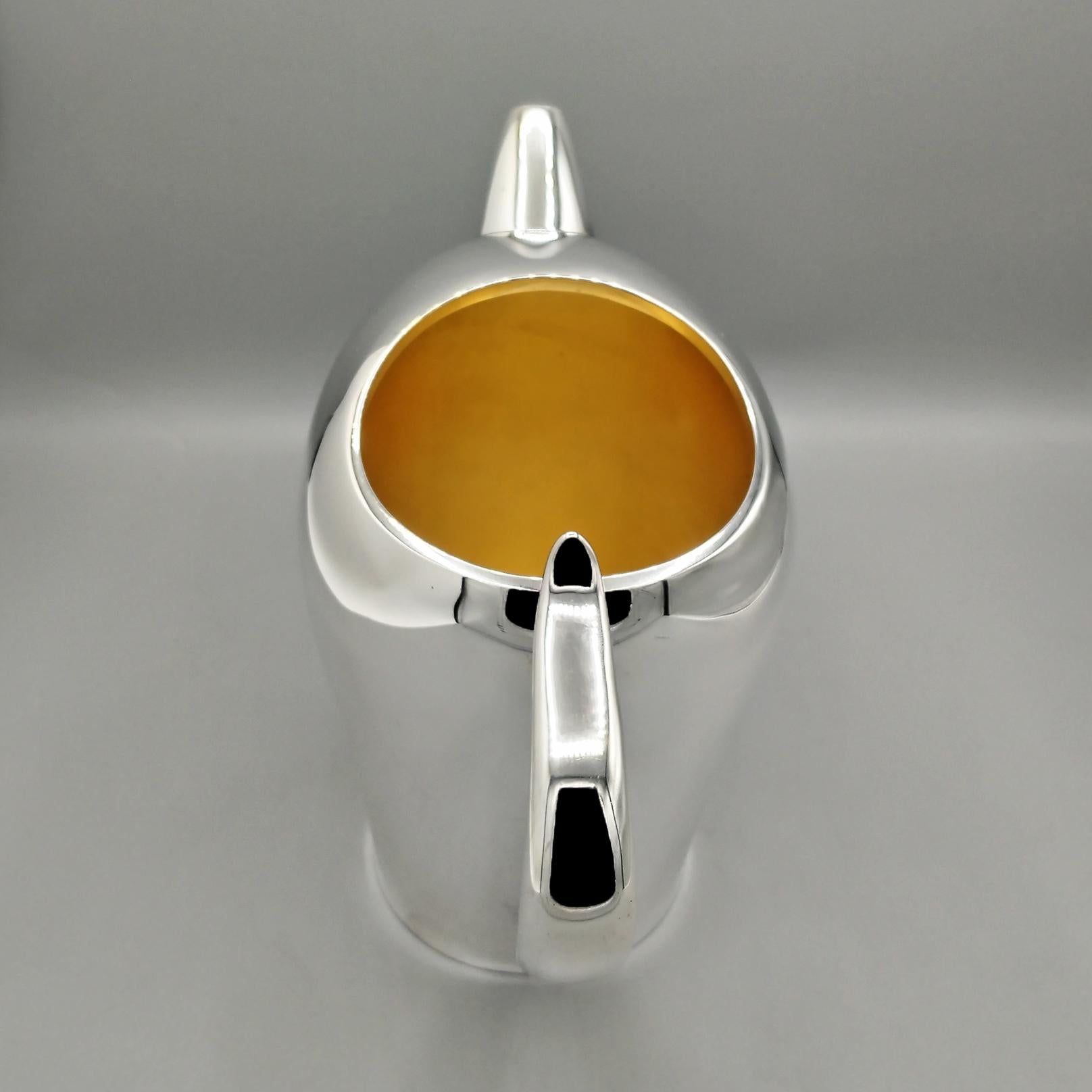 Italian Sterlig Silver Art Deco' style Jug by POMELLATO For Sale 3