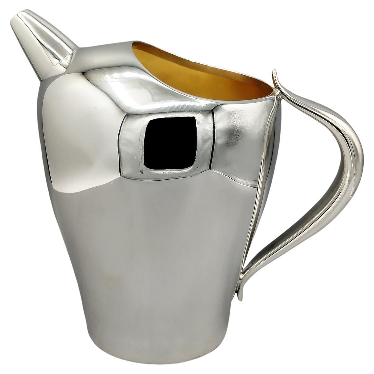 Italian Sterlig Silver Art Deco' style Jug by POMELLATO
