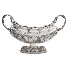 Centro de mesa con pie de repuesto de plata italiana
