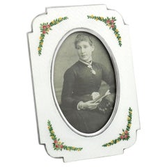 Italian Sterling Silver and Enamel Photograph Frame, circa 1970