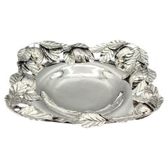 Centro de mesa italiano de plata de ley con limones