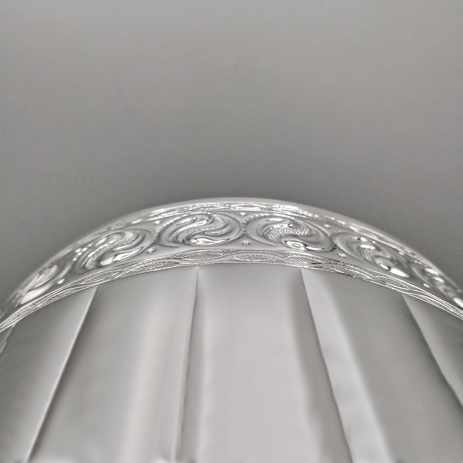 Cubitera de champán de plata de ley italiana en venta 3