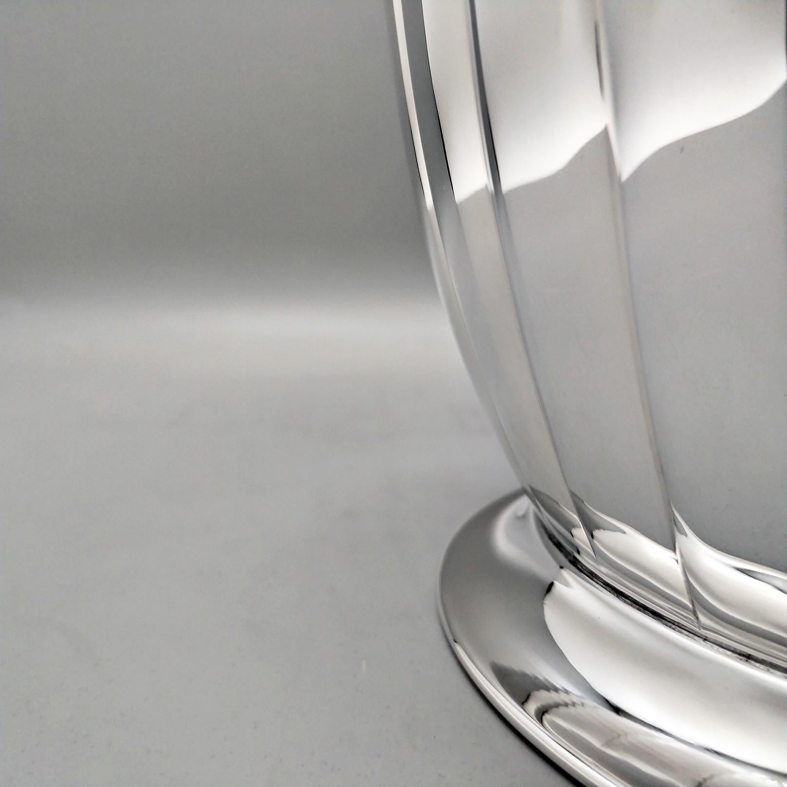 Cubitera de champán de plata de ley italiana en venta 4