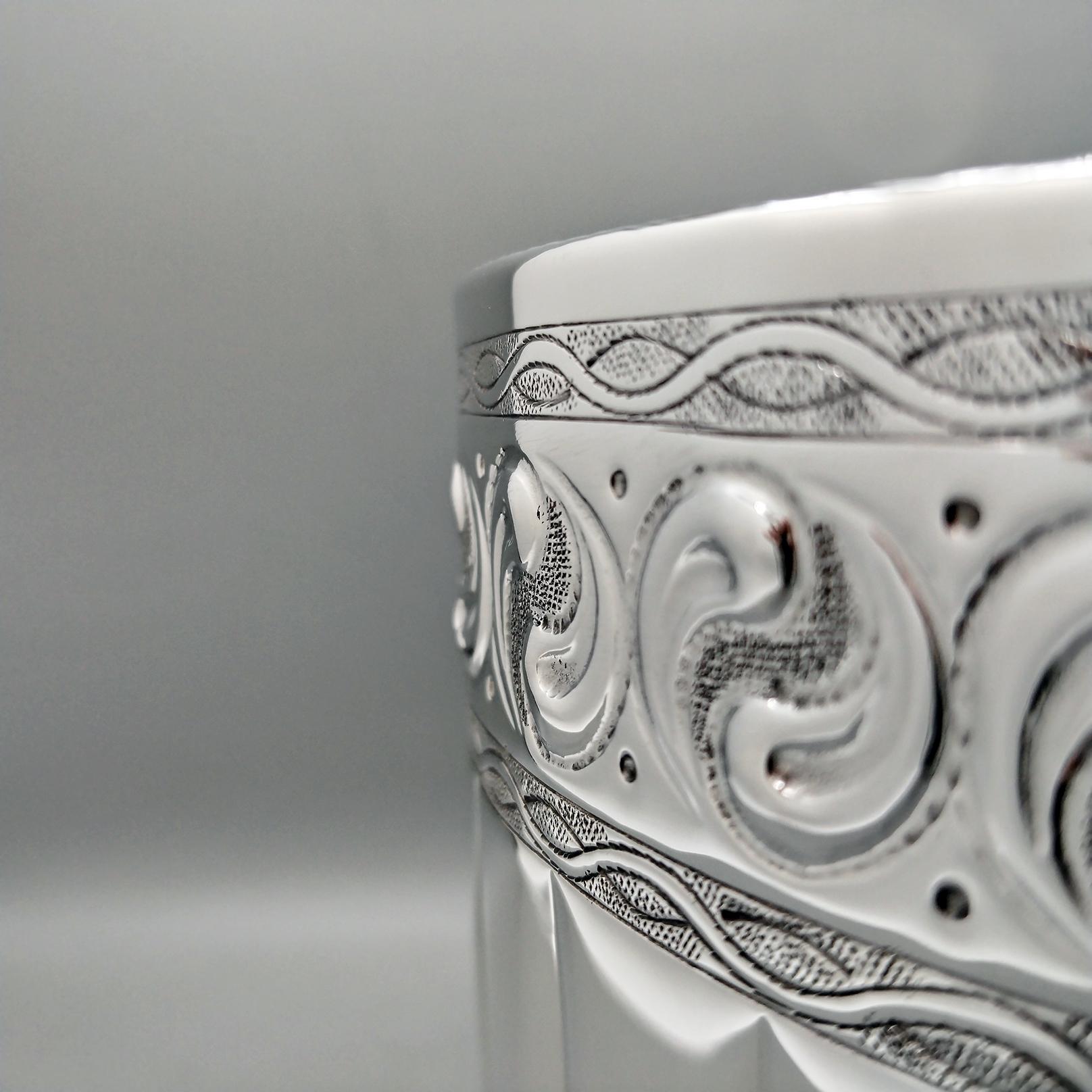 Cubitera de champán de plata de ley italiana en venta 5