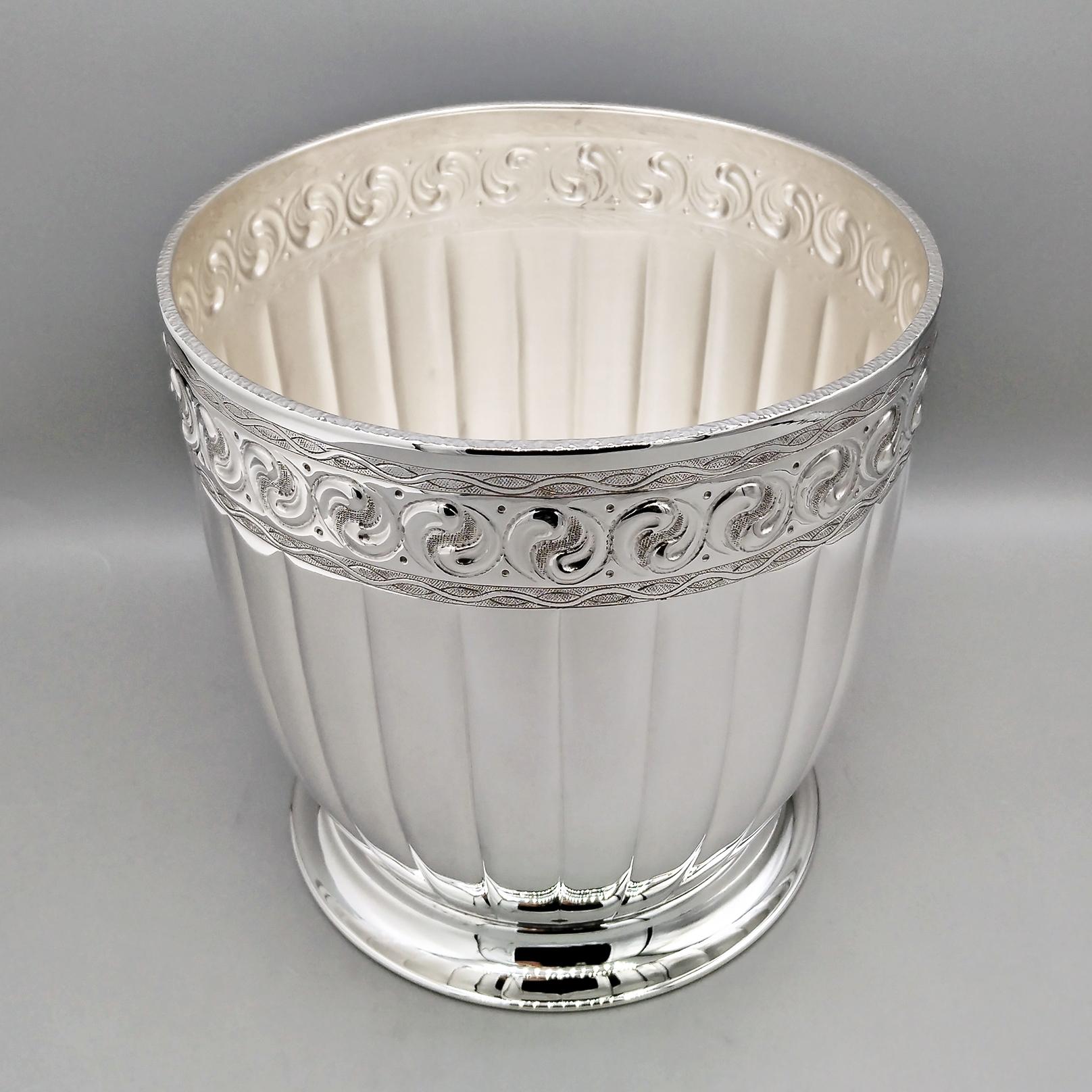 Cubitera de champán de plata de ley italiana Otro en venta
