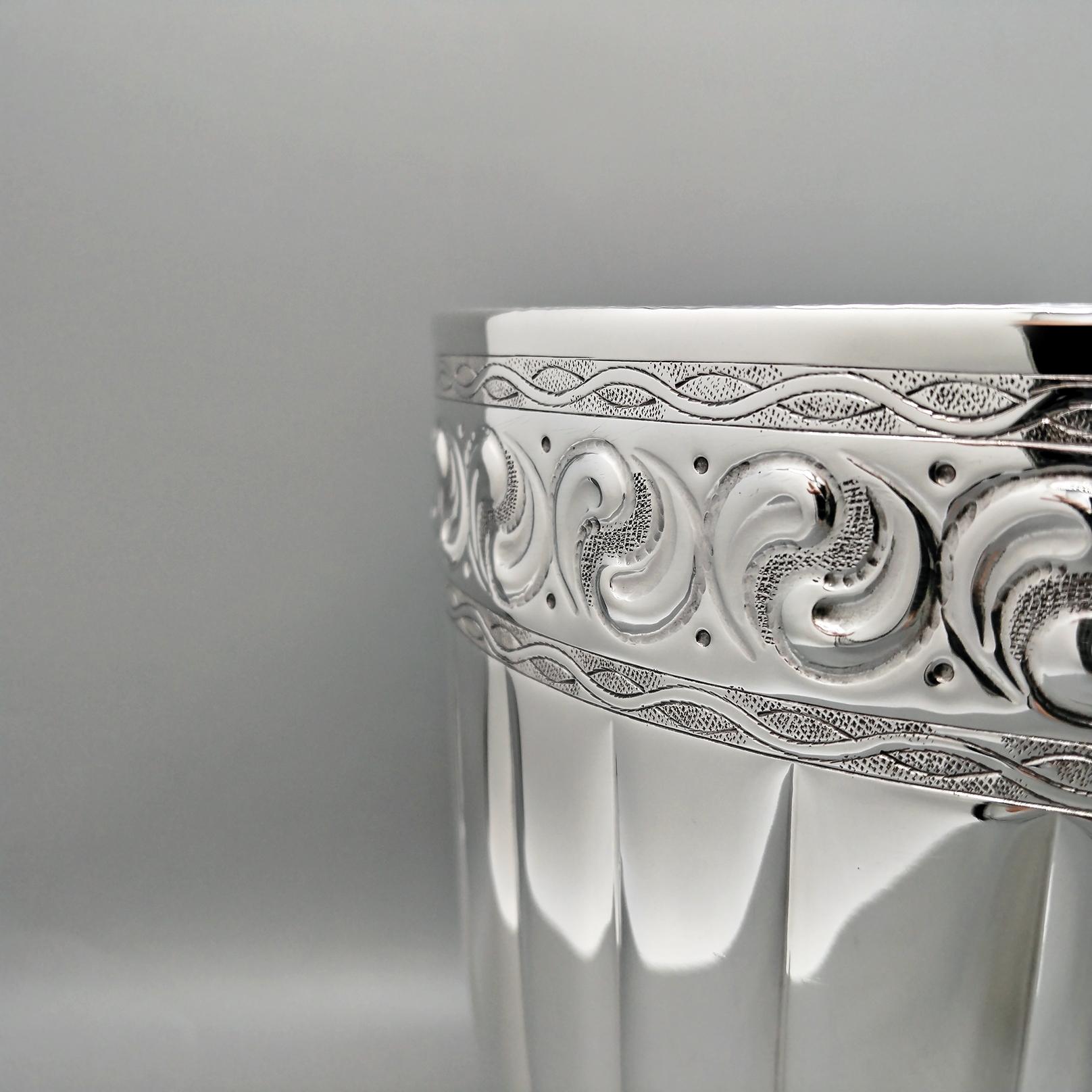 Cubitera de champán de plata de ley italiana Italian en venta