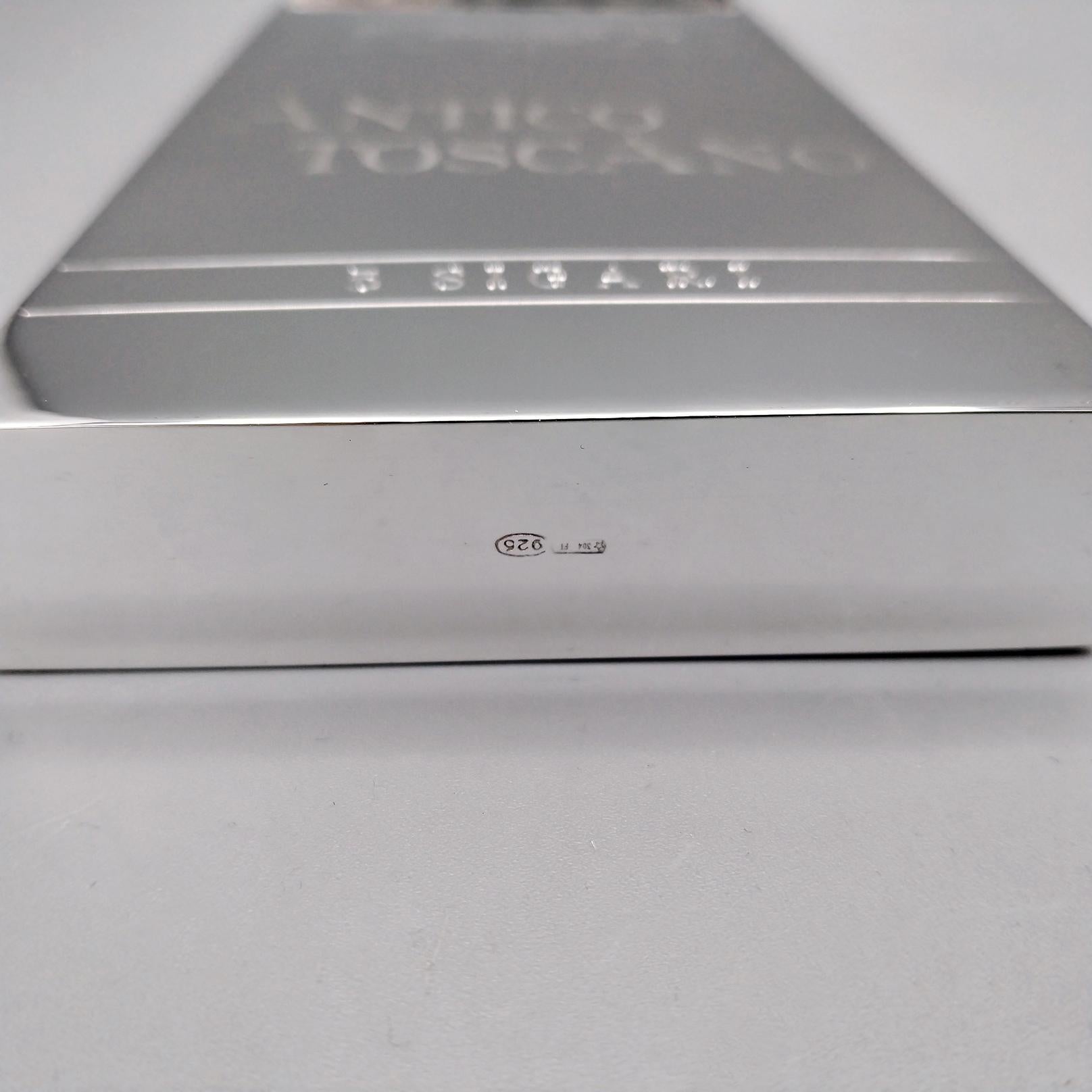 Italian Sterling Silver Cigar Box with 