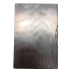 Italian Sterling Silver Cigarette & Makeup Case by Staldar