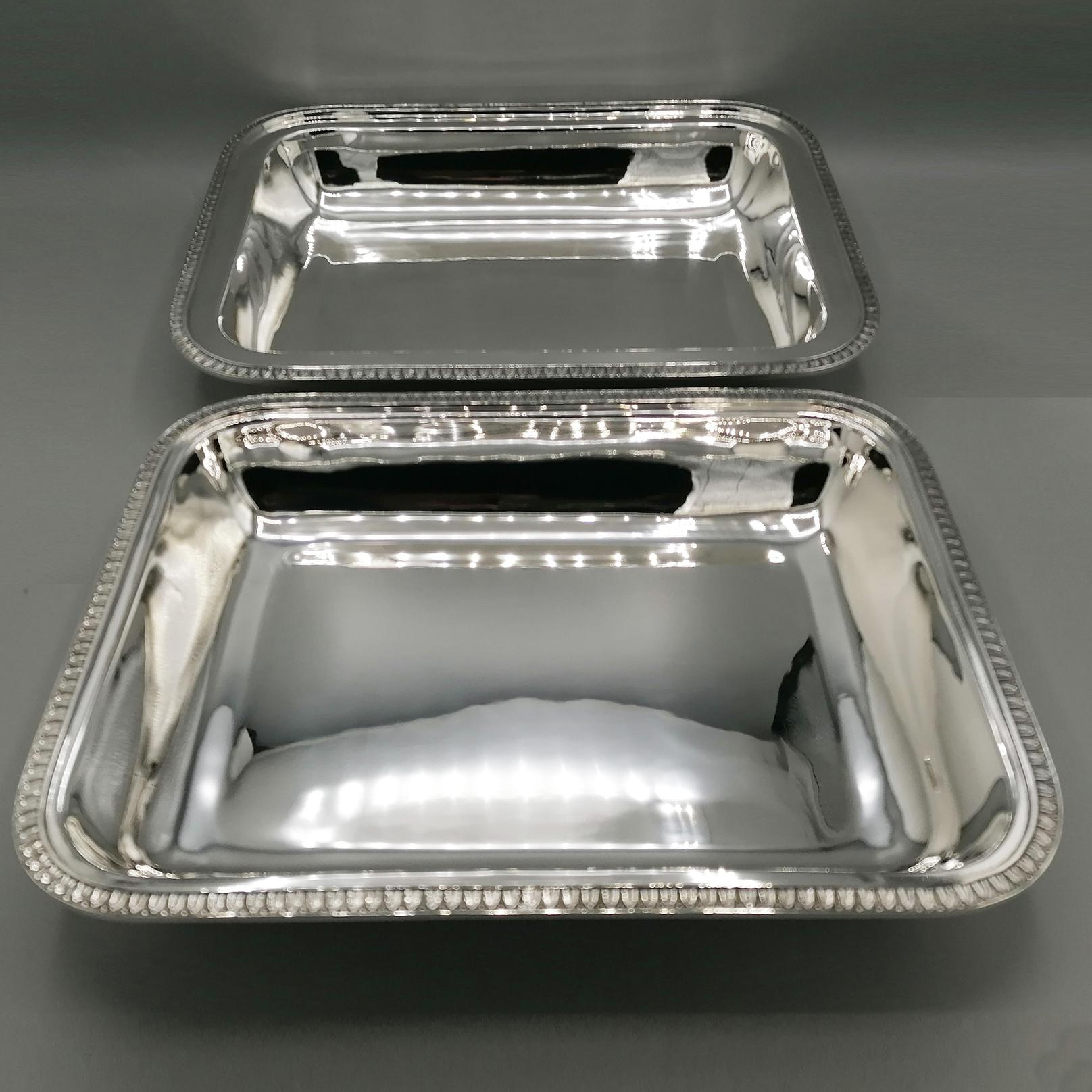 Italian Sterling Silver Entrre Dish Empire Style For Sale 8
