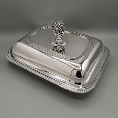 Italian Sterling Silver Entrre Dish Empire Style