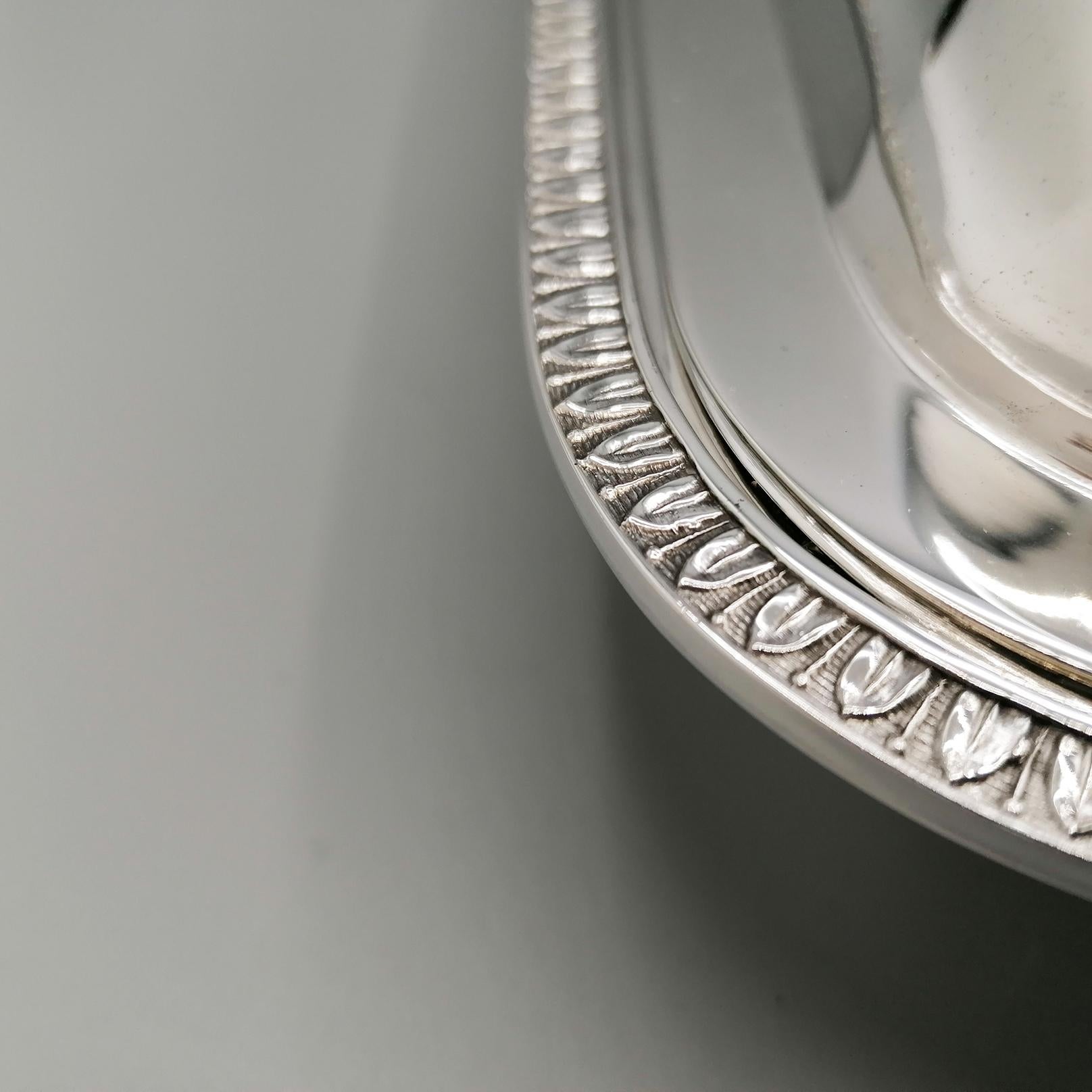 Italian Sterling Silver Entrre Dish Empire Style For Sale 1