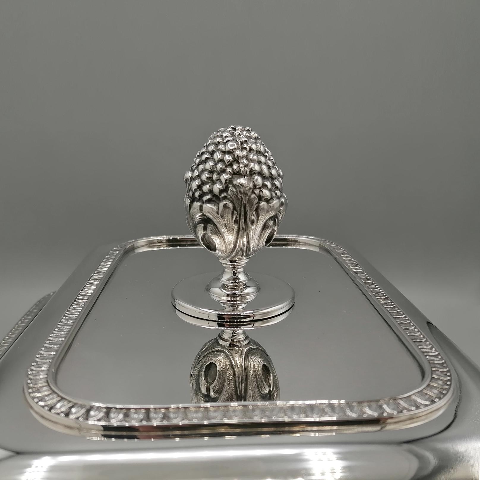 Italian Sterling Silver Entrre Dish Empire Style For Sale 2