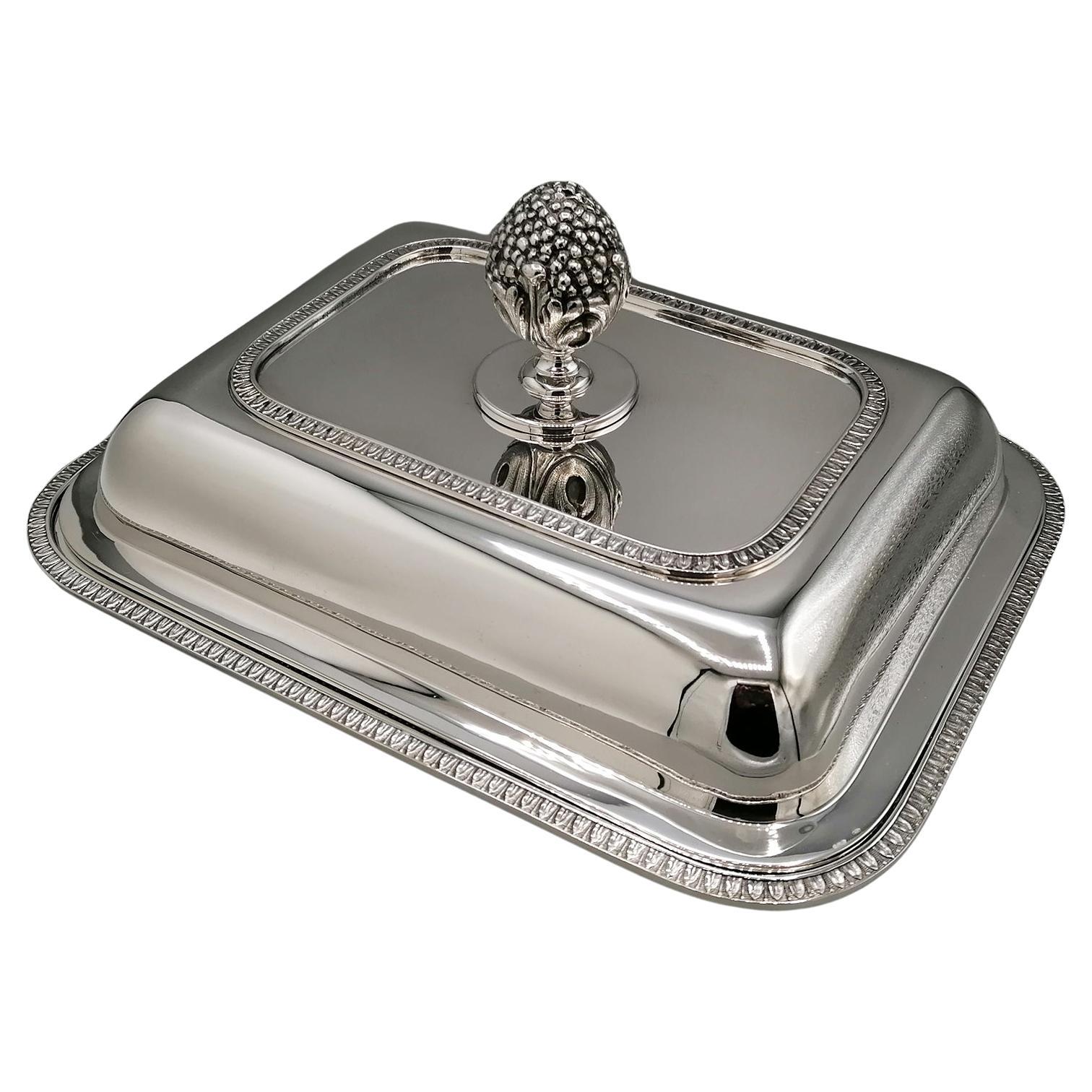 Italian Sterling Silver Entrre Dish Empire Style For Sale