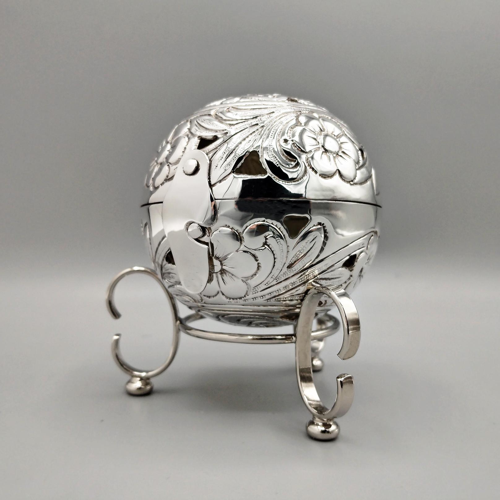 Portaesencias redondo de plata de ley italiana Otro en venta