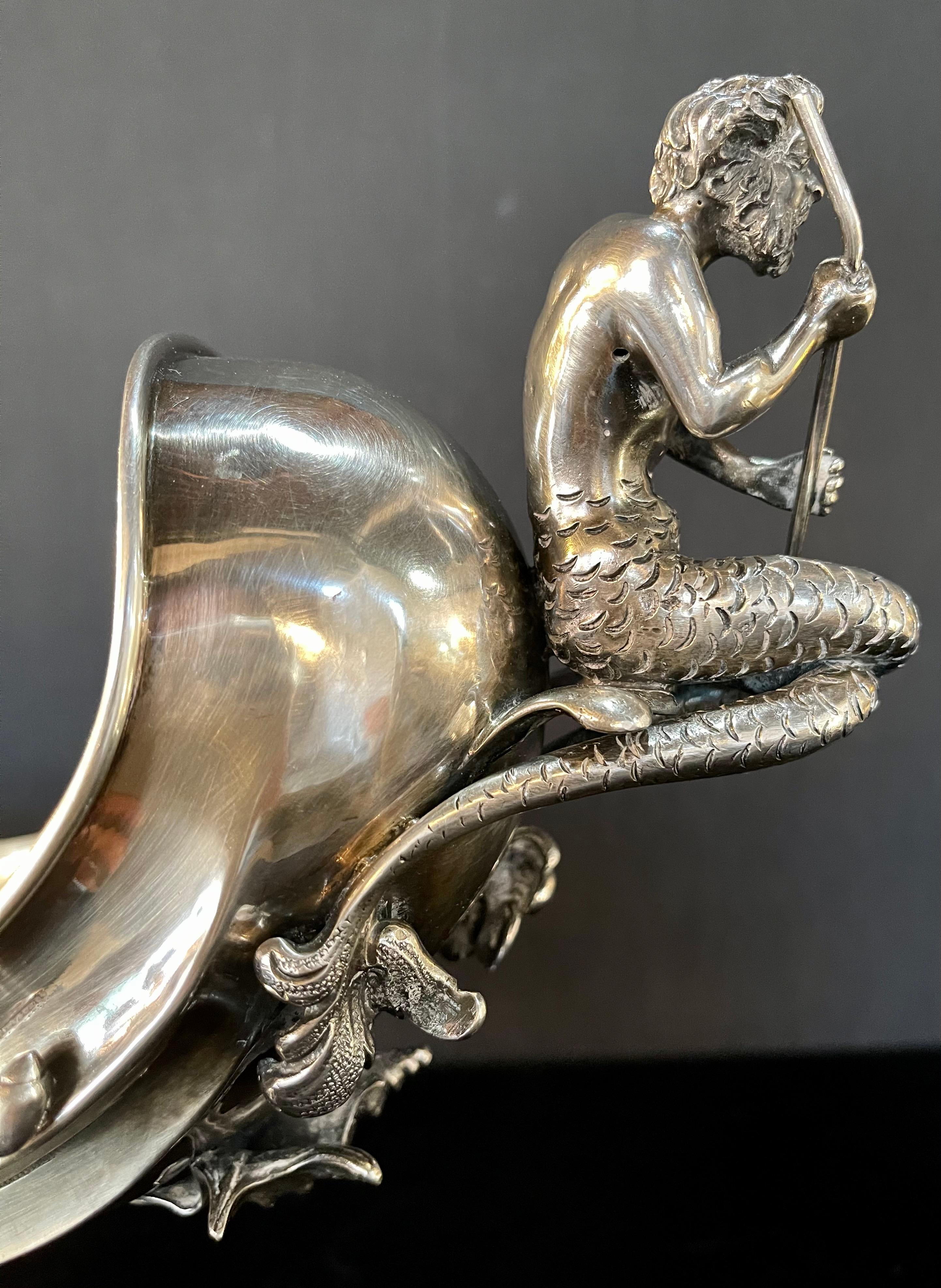 Italian Sterling Silver Figurial Centerpiece 88 Troy Ozs, Style of Buccellati 5